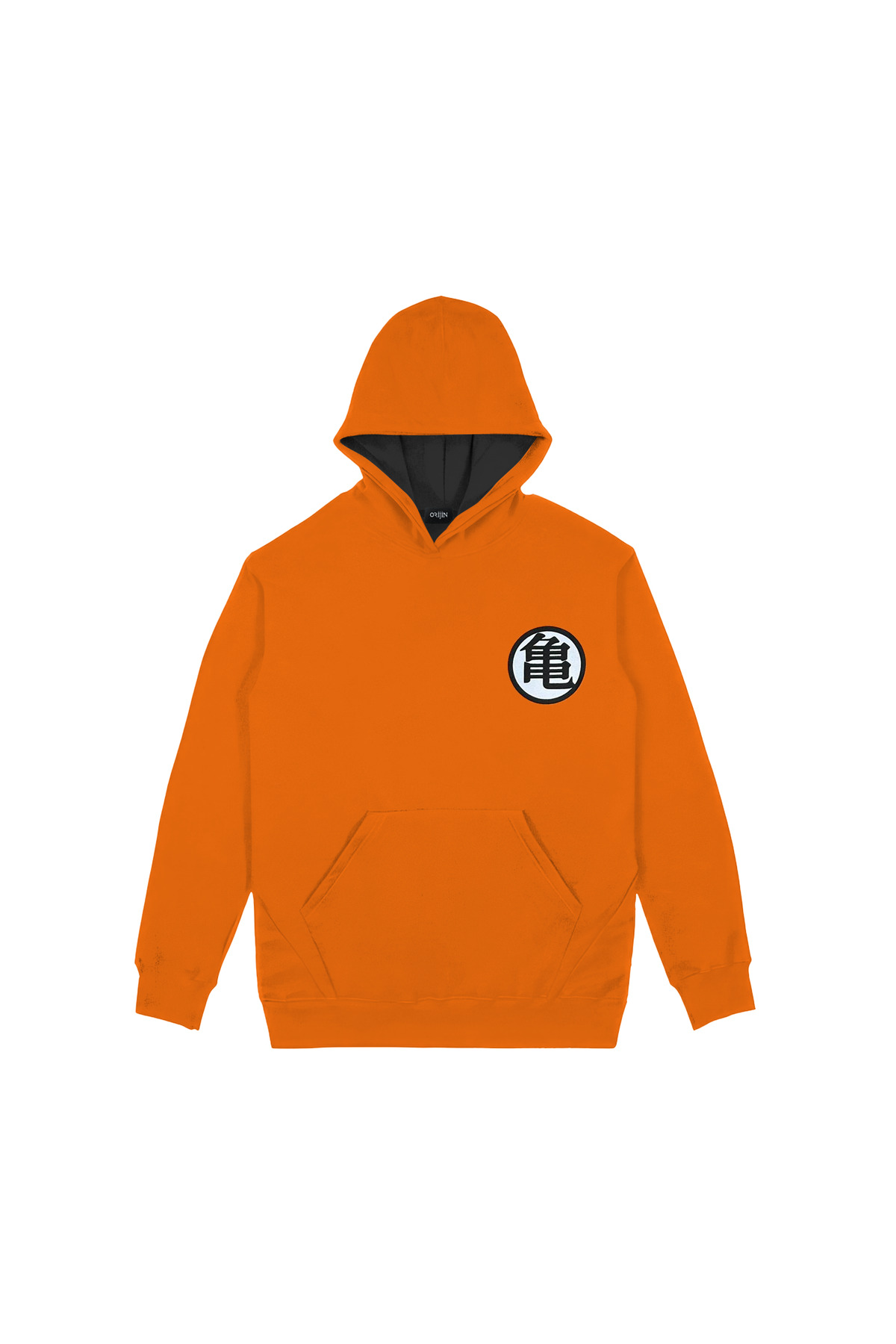 Dragon Ball Logo Ön Arka Baskılı Turuncu Kapşonlu Sweatshirt