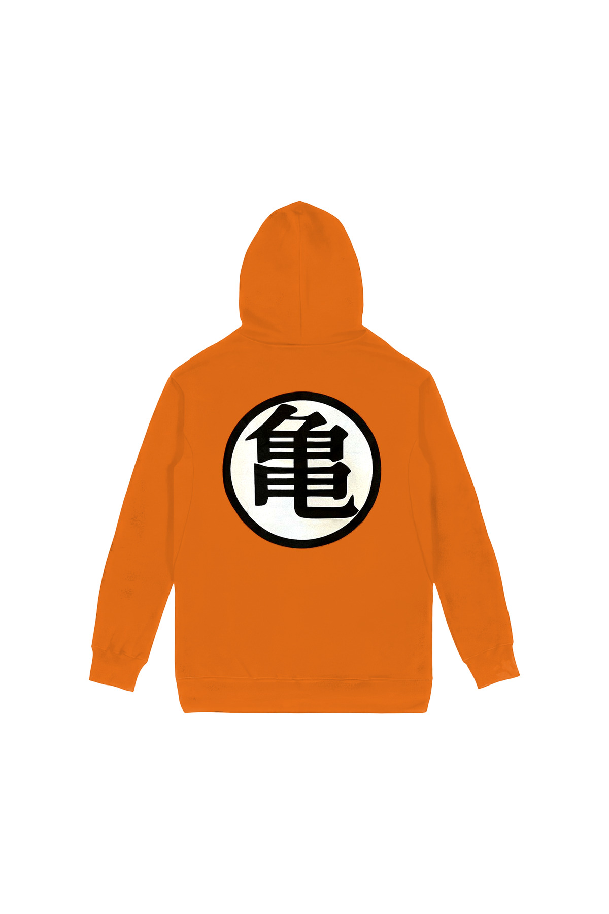 Dragon Ball Logo Ön Arka Baskılı Turuncu Kapşonlu Sweatshirt