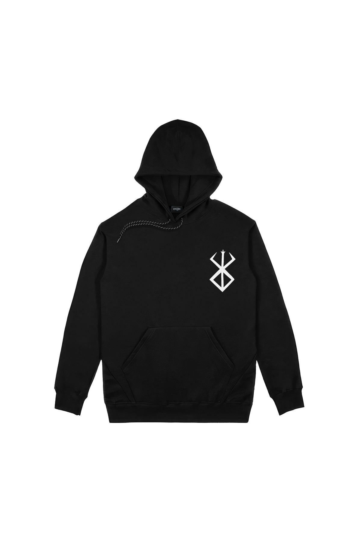 Berserk Band of The Falcon İkigaisekai Ön Arka Baskılı Siyah Kapşonlu Sweatshirt