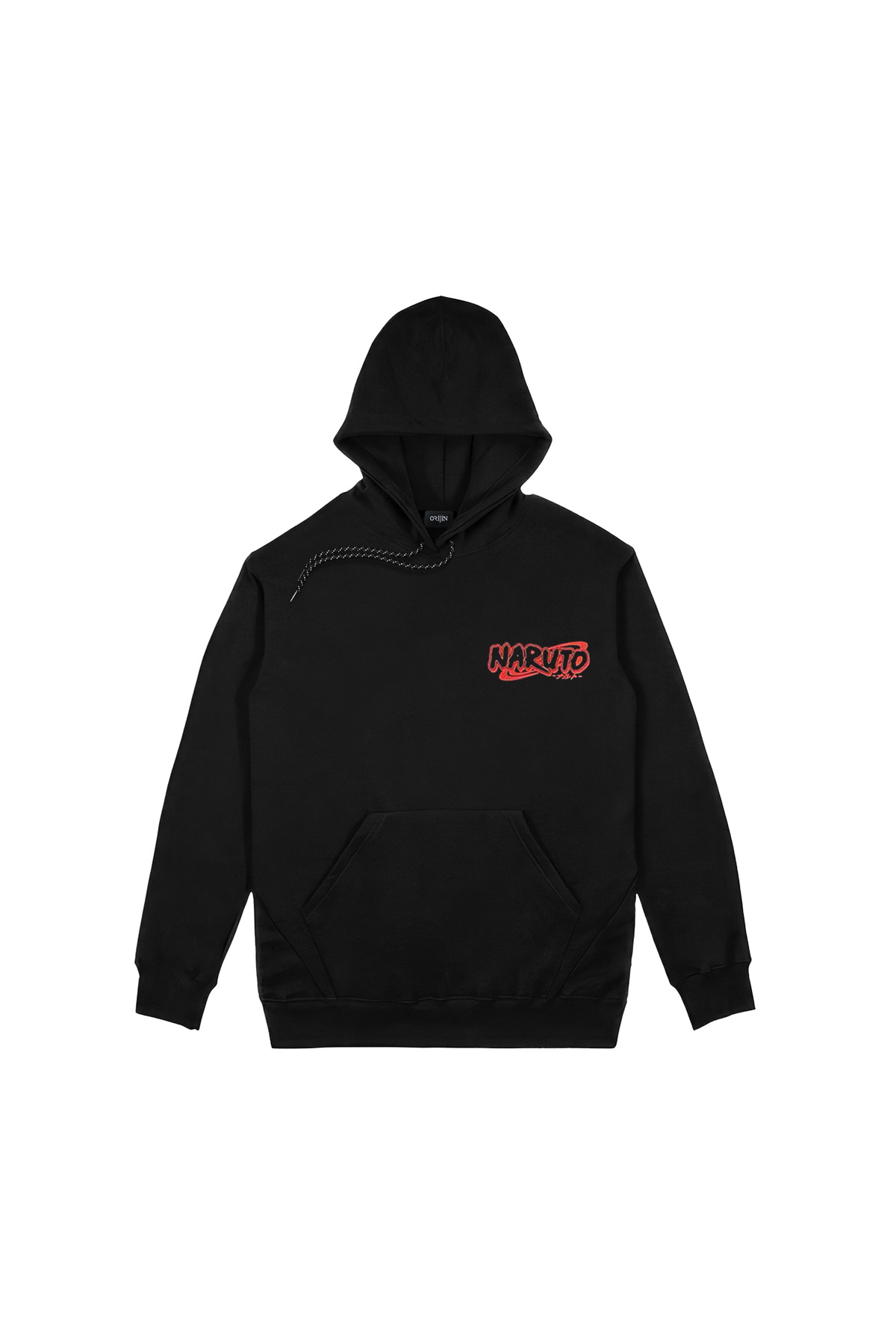 Naruto Pain Ön Arka Baskılı Siyah Kapşonlu Sweatshirt