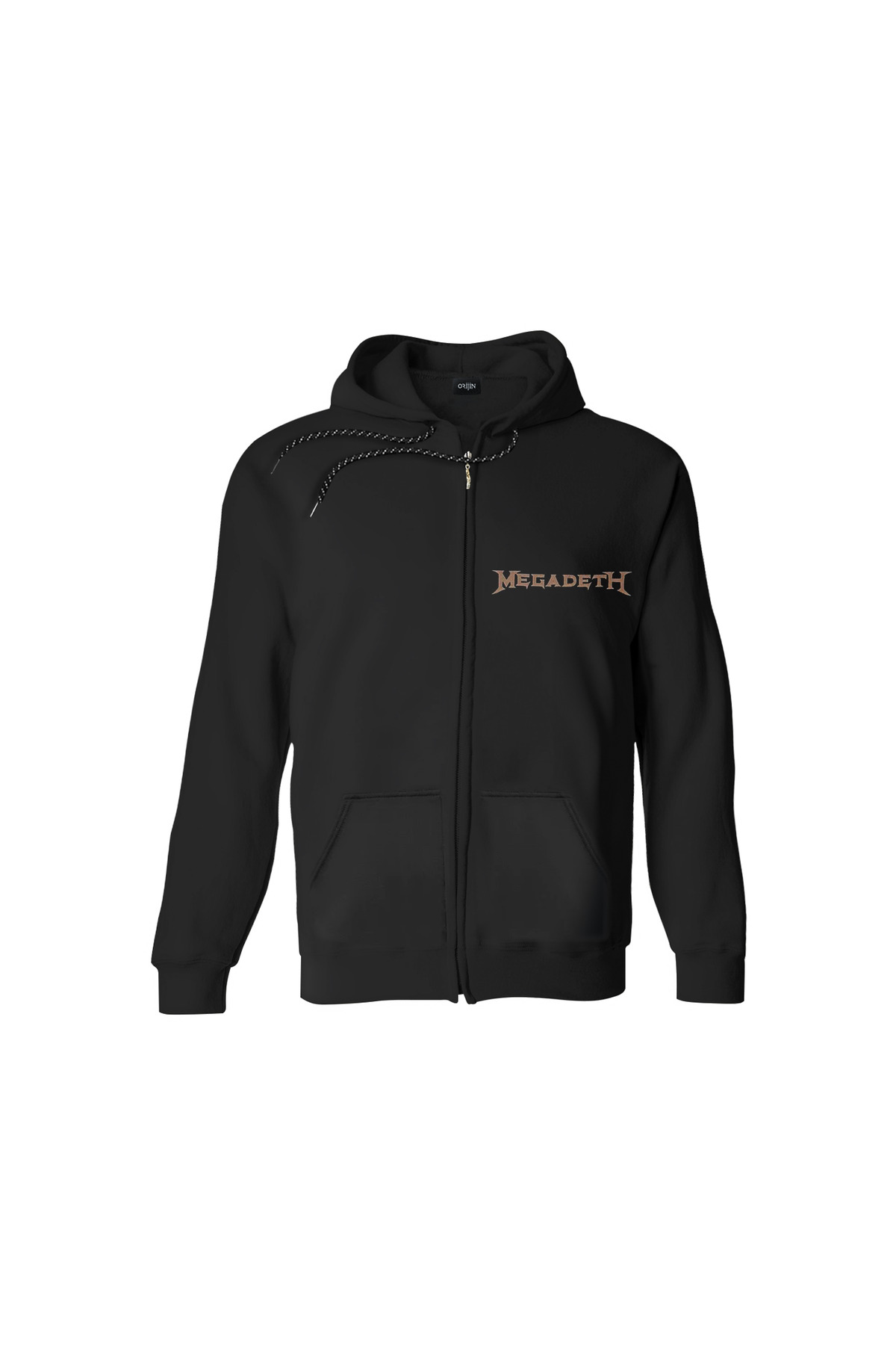 Megadeth Rust in Peace Ön Arka Baskılı Fermuarlı Kapüşonlu Siyah Sweatshirt