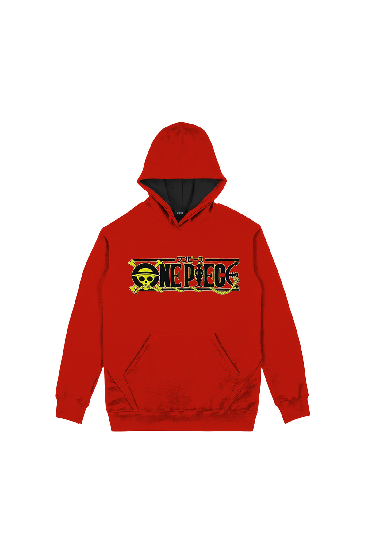 One Piece Pirate Alliance Heart Pirates Strawhat Pirates Ön Arka Baskılı Kırmızı Kapşonlu Sweatshirt