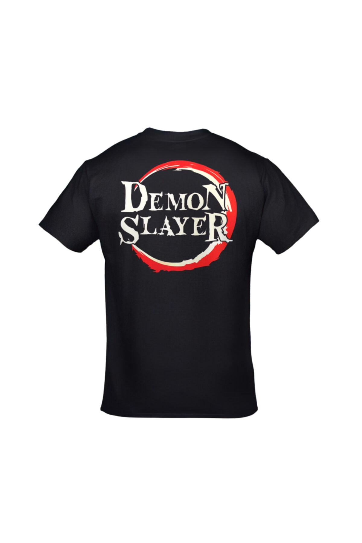 Demon Slayer Karakterler Ön Arka Baskılı Unisex Siyah Tshirt