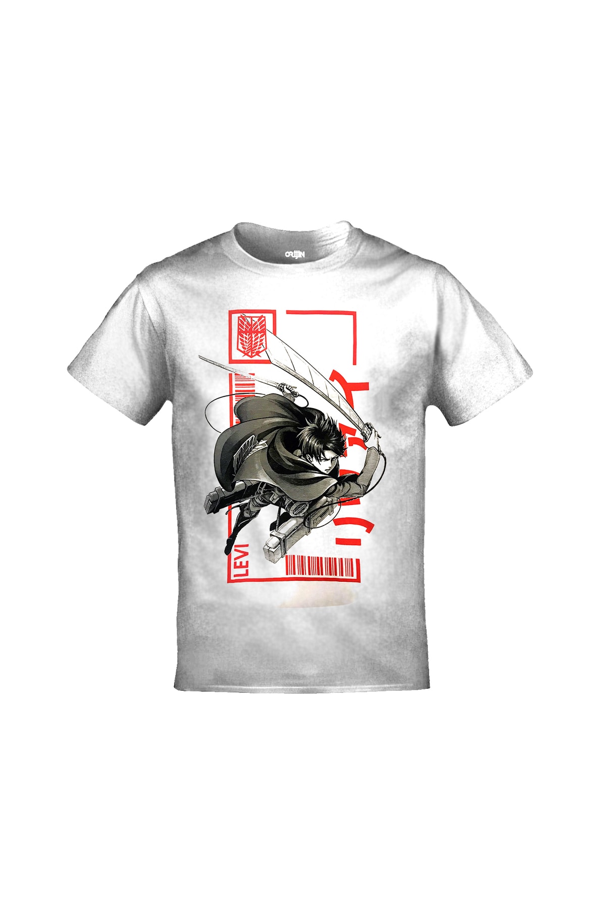 Attack On Titan Levi Ackerman Baskılı Unisex Beyaz Tshirt
