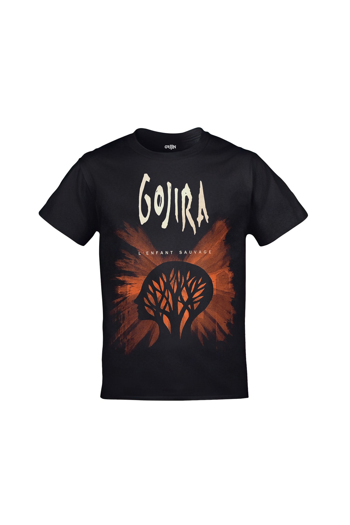 Gojira L'enfant Sauvage Ön Arka Baskılı Unisex Siyah Tshirt