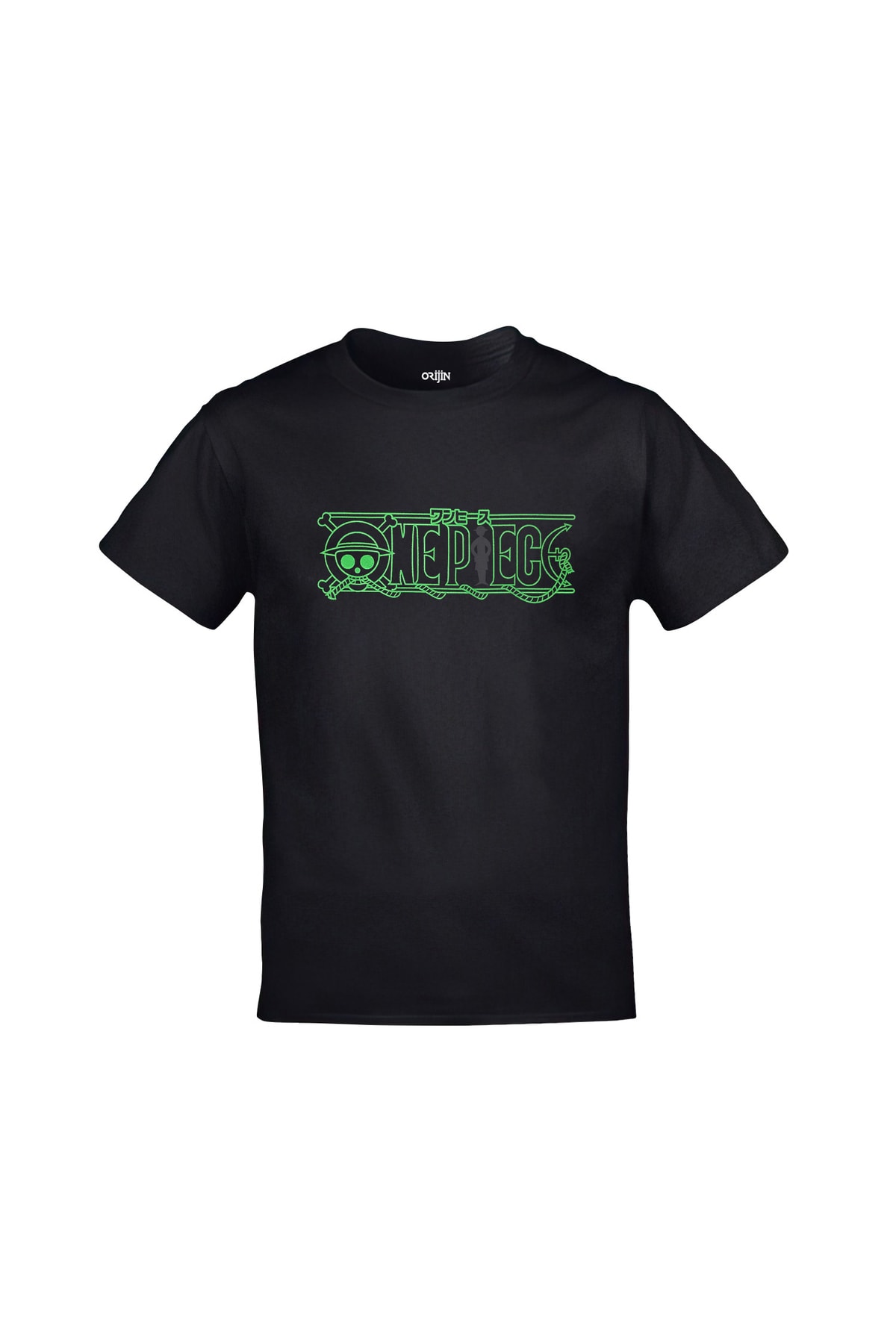 One Piece Roronoa Zoro Üç Kılıç Ön Arka Baskılı Unisex Siyah Tshirt