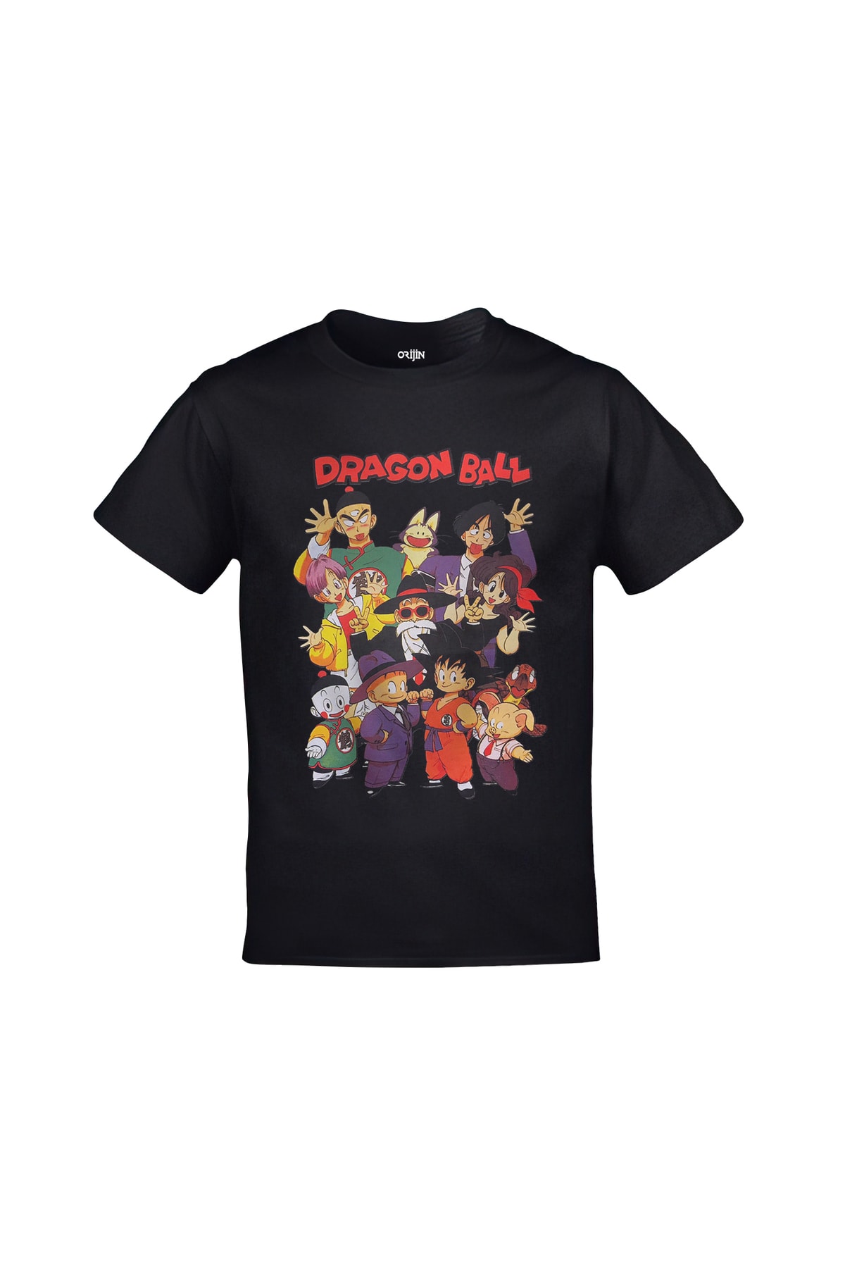 Dragon Ball Karakterler Baskılı Unisex Siyah Tshirt