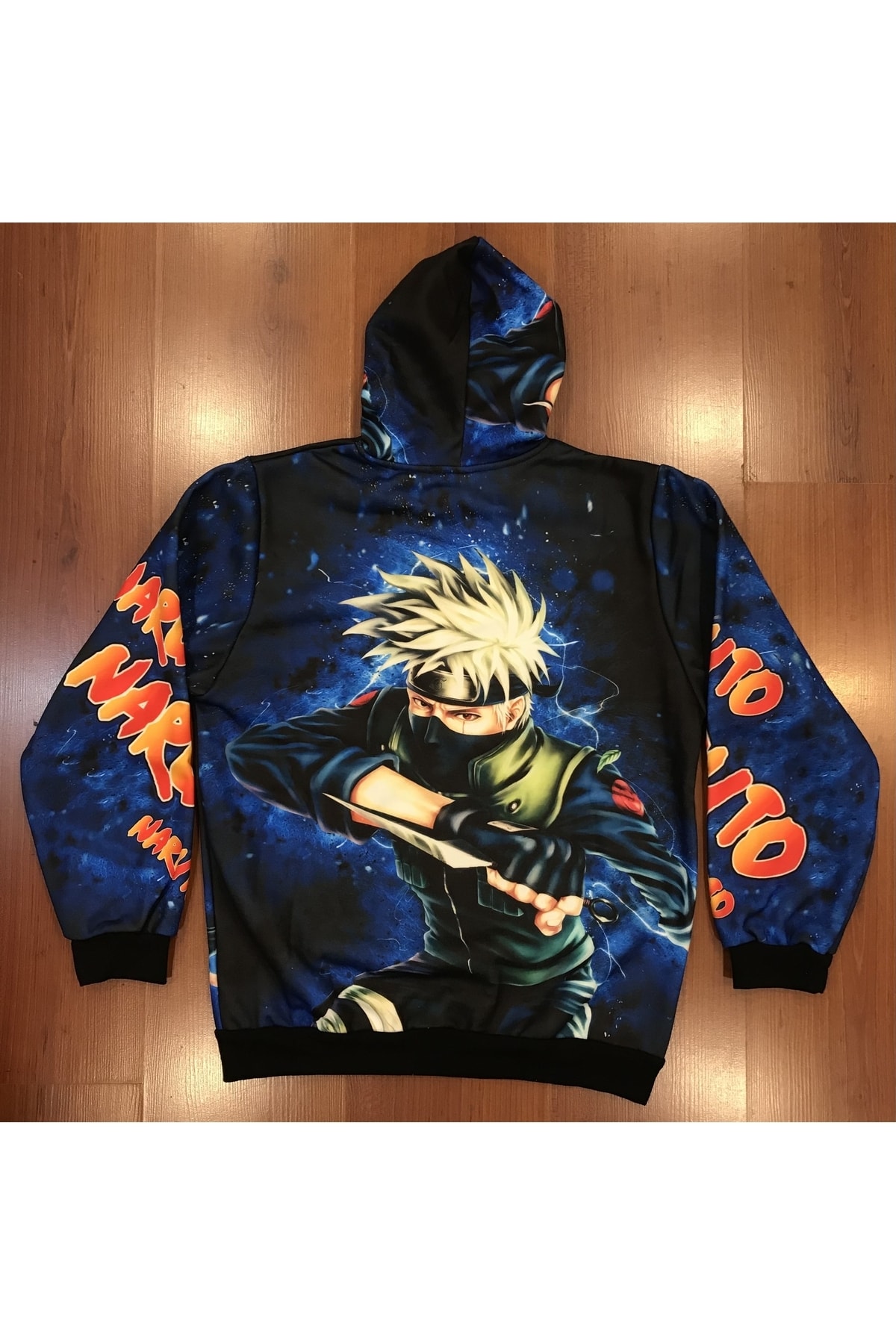 Naruto Kakashi Hatake Mızrak Dijital Baskılı Çocuk Sweatshirt