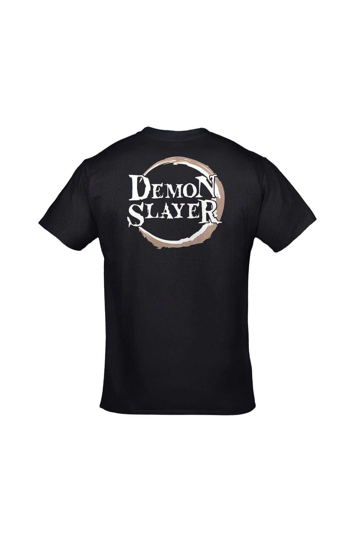 Demon Slayer Karakterler Ön Arka Baskılı Unisex Siyah Tshirt