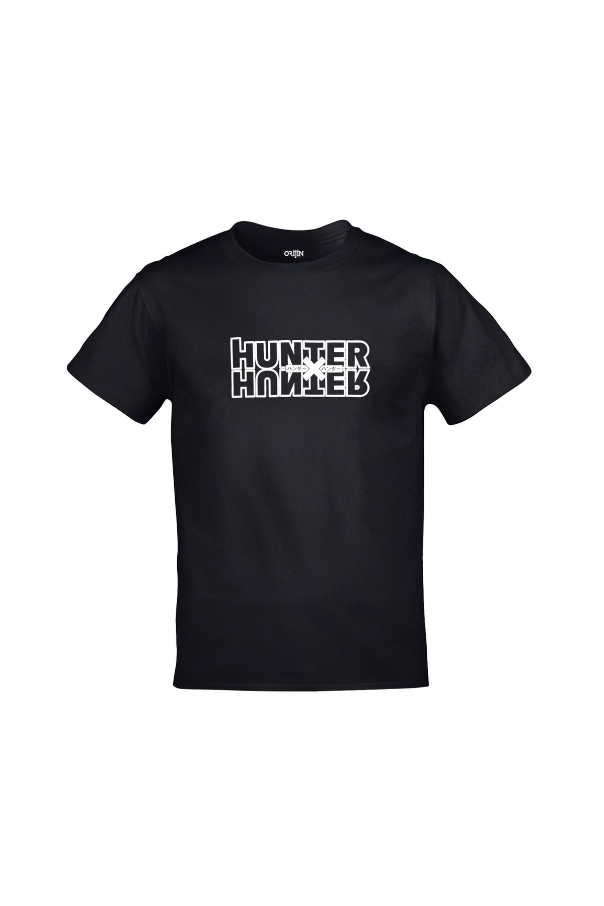 Hunter X Hunter 5 Karakter Ön Arka Baskılı Unisex Siyah Tshirt