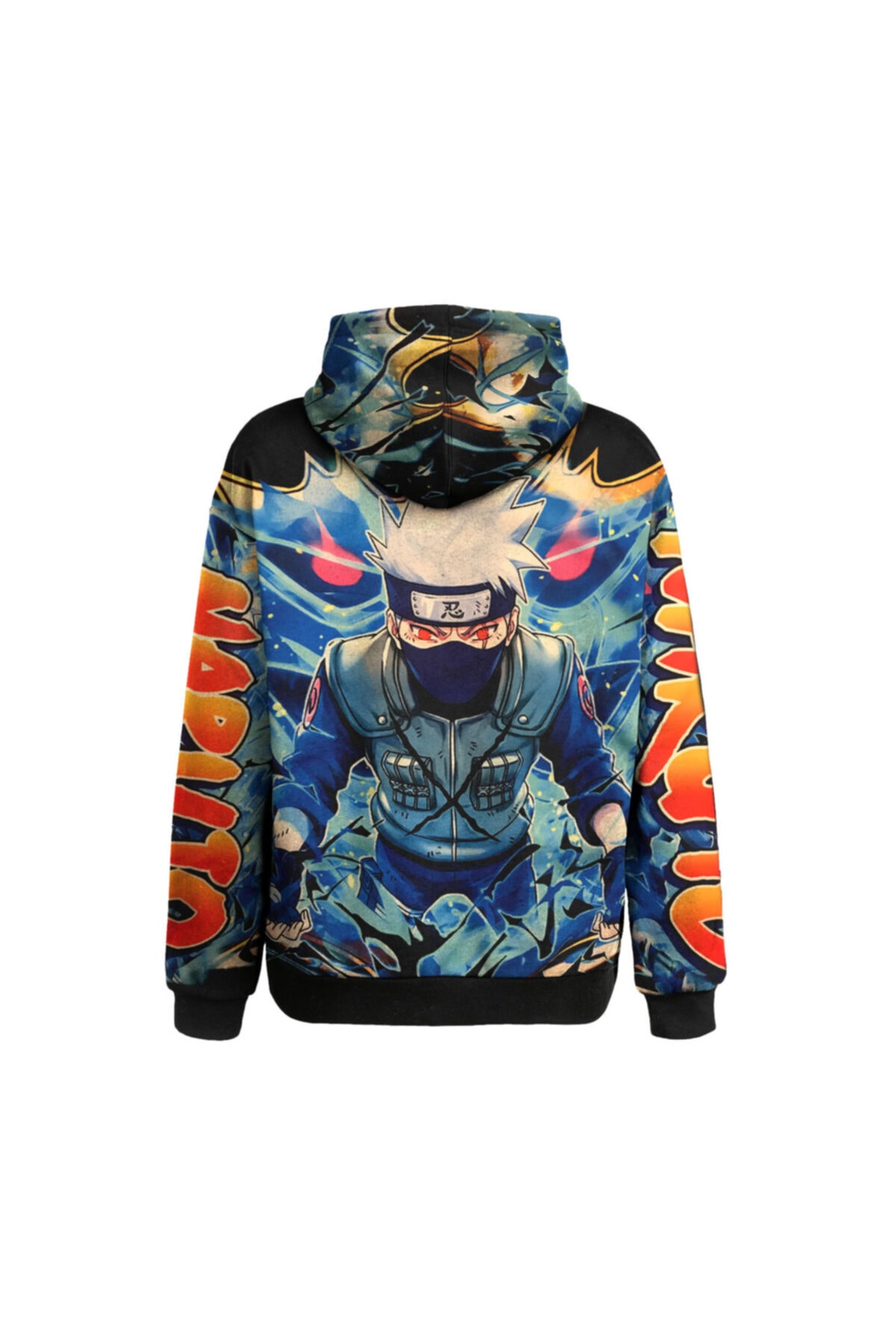 Naruto Kakashi Hatake Kırmızı Göz Dijital Baskılı Çocuk Sweatshirt