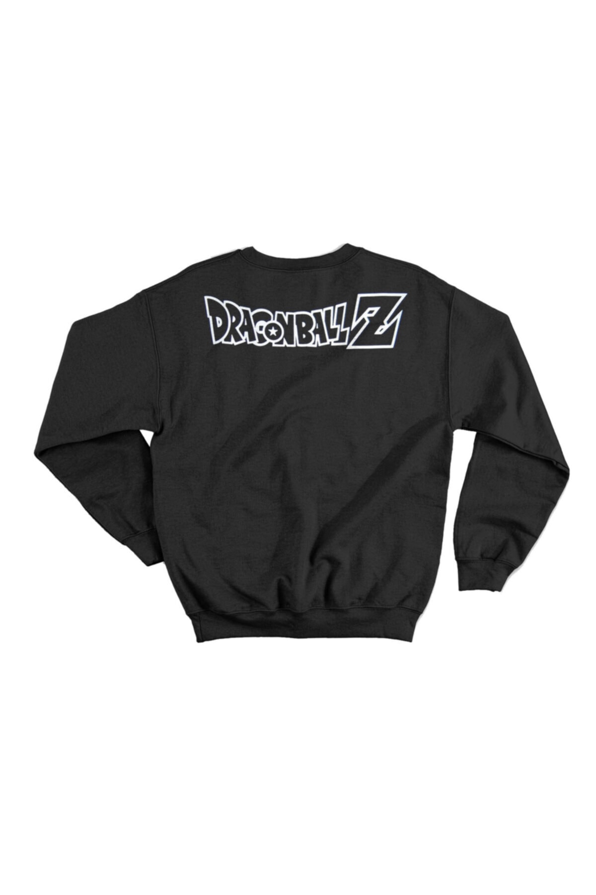 Dragon Ball Z Ön Arka Baskılı Unisex Siyah Sweatshirt