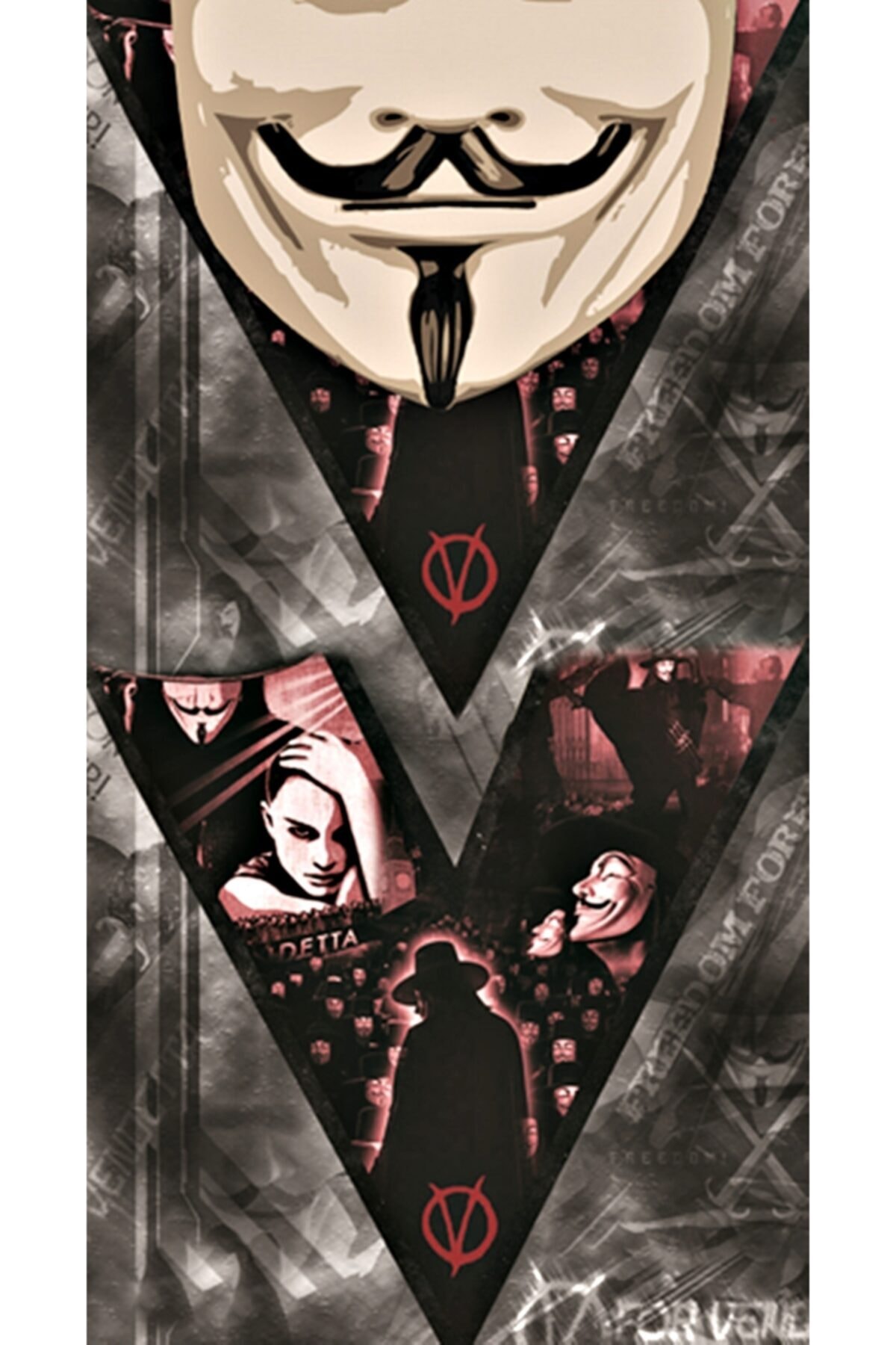 V For Vendetta Temalı Çok Fonksiyonlu Boyunluk Maske Bandana