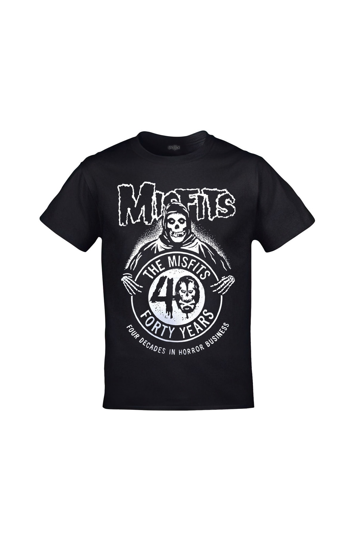 Misfits 40 Years Baskılı Unisex Siyah Tshirt
