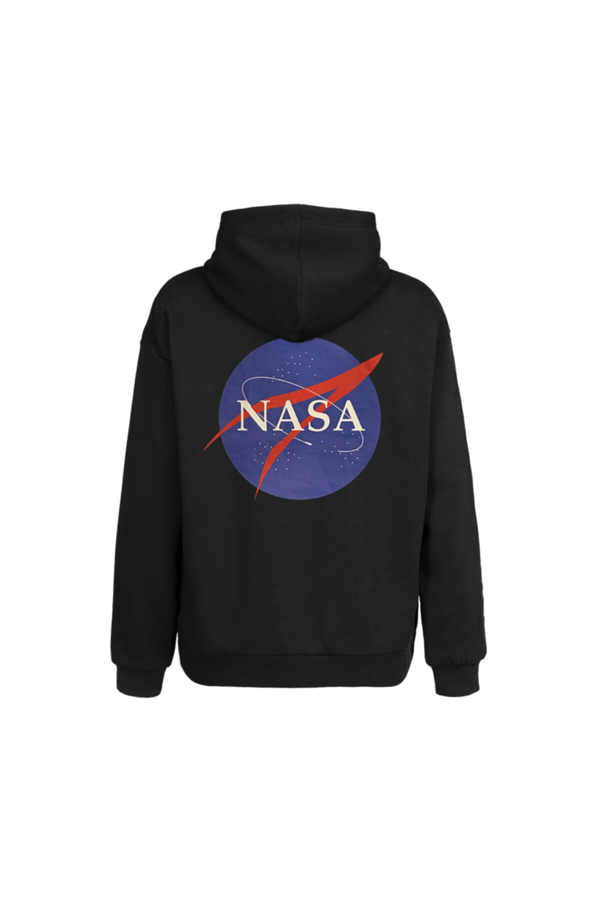 Unisex Nasa Ön Arka Baskılı Kapşonlu Sweatshirt