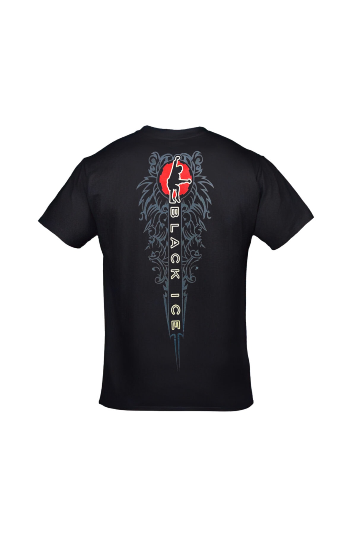 Unisex Siyah Ac Dc Black Ice Baskılı Tshirt