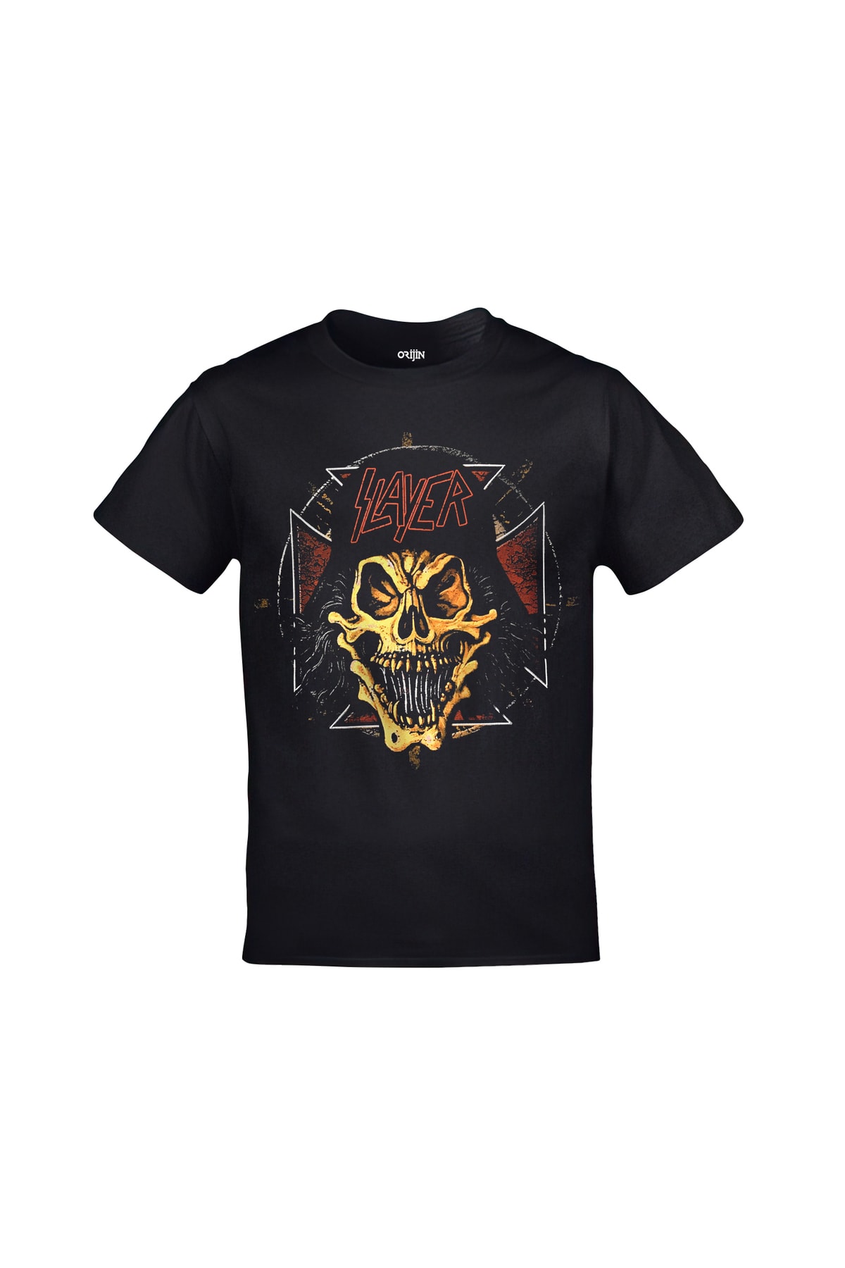 Slayer Skull Baskılı Unisex Siyah Tshirt