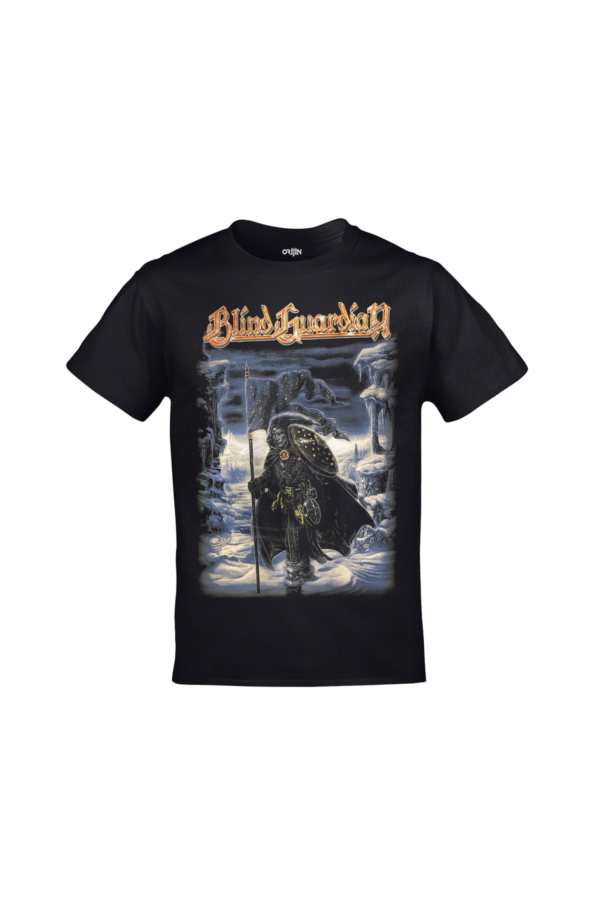 Blind Guardian Mirror Mirror Baskılı Unisex Siyah Tshirt