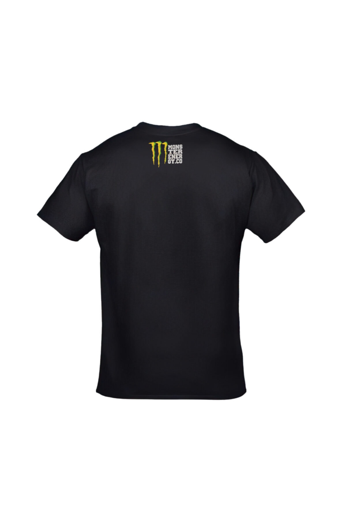 Unisex Siyah Monster Energy Baskılı Tshirt