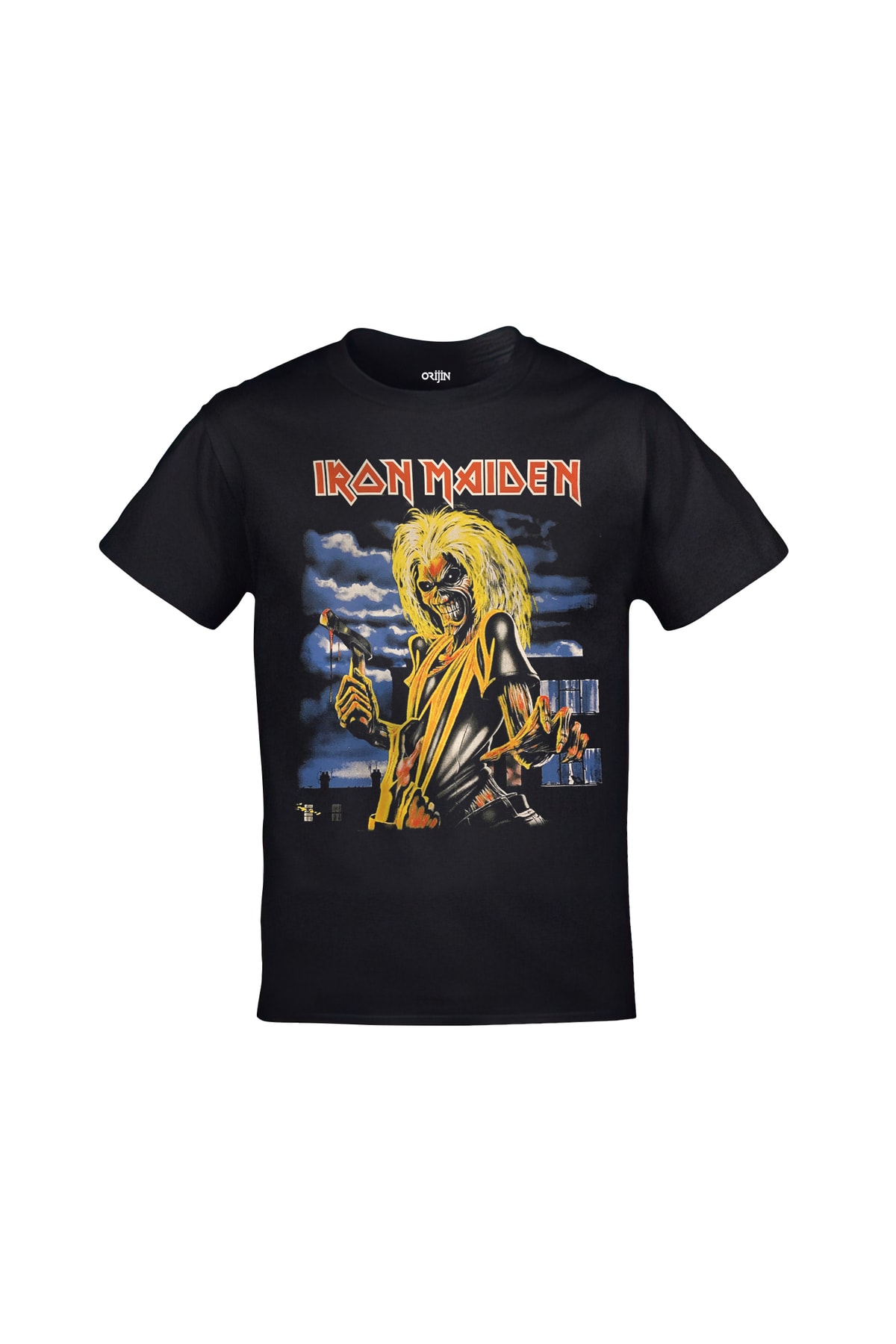 Iron Maiden Killers Ön Arka Baskılı Unisex Siyah Tshirt