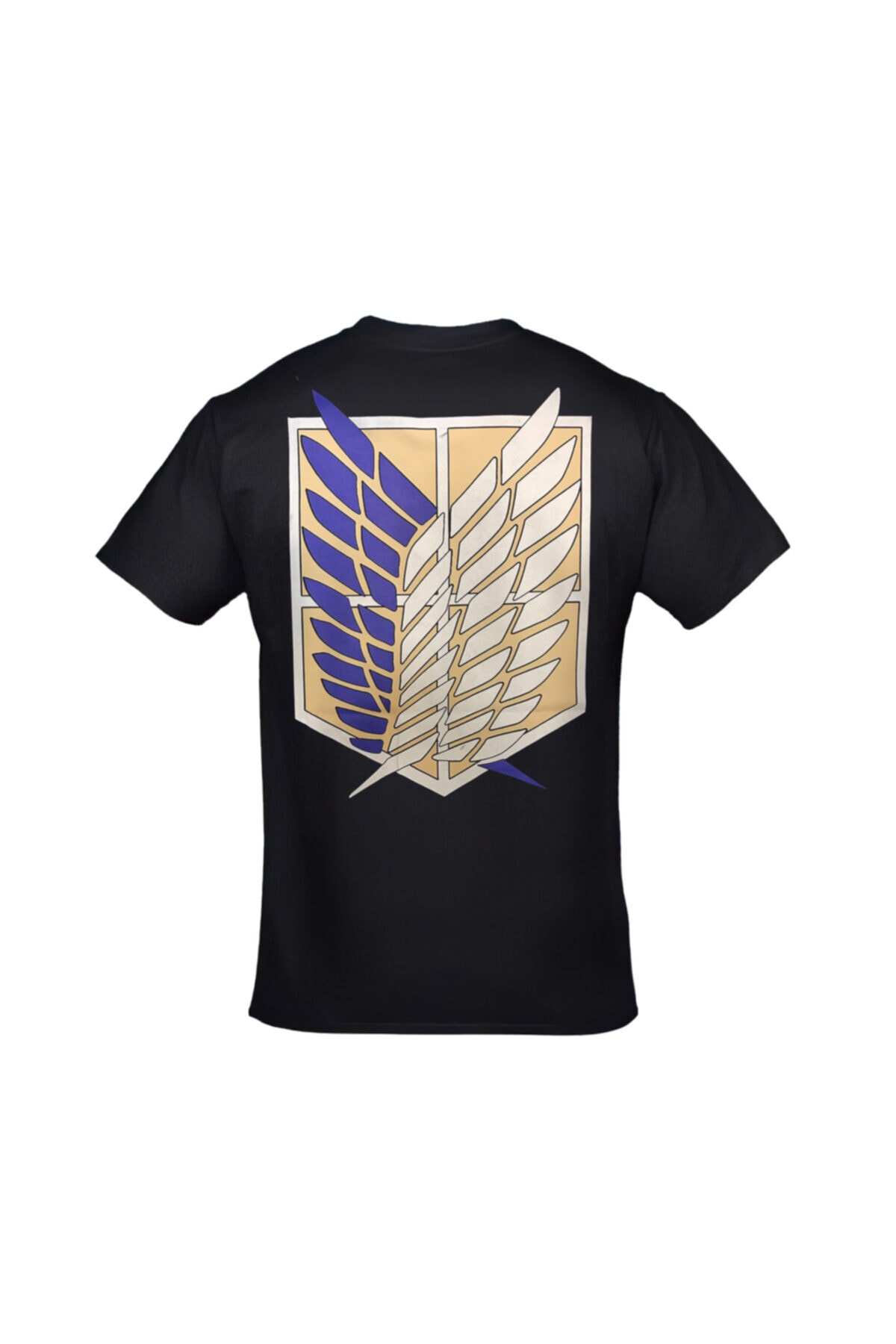 Attack On Titan Wings Of Freedom Ön Arka Baskılı Unisex Siyah Tshirt