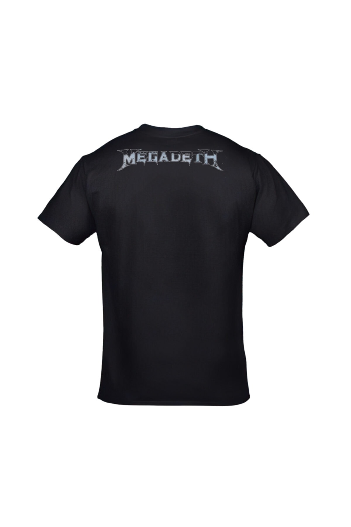 Unisex Siyah Megadeth Thirteen Baskılı Tshirt