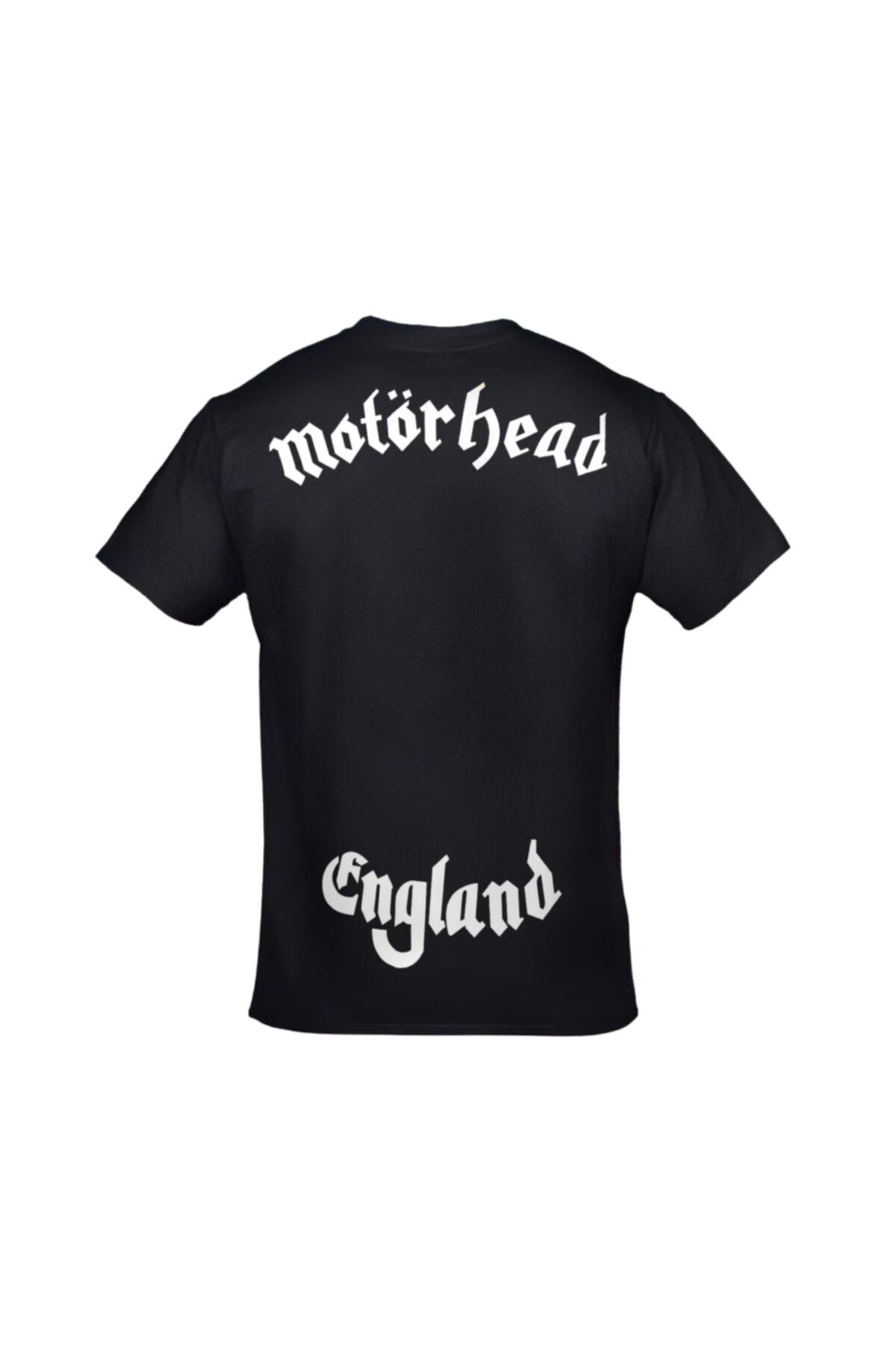 Unisex Siyah Motörhead England Baskılı Tshirt