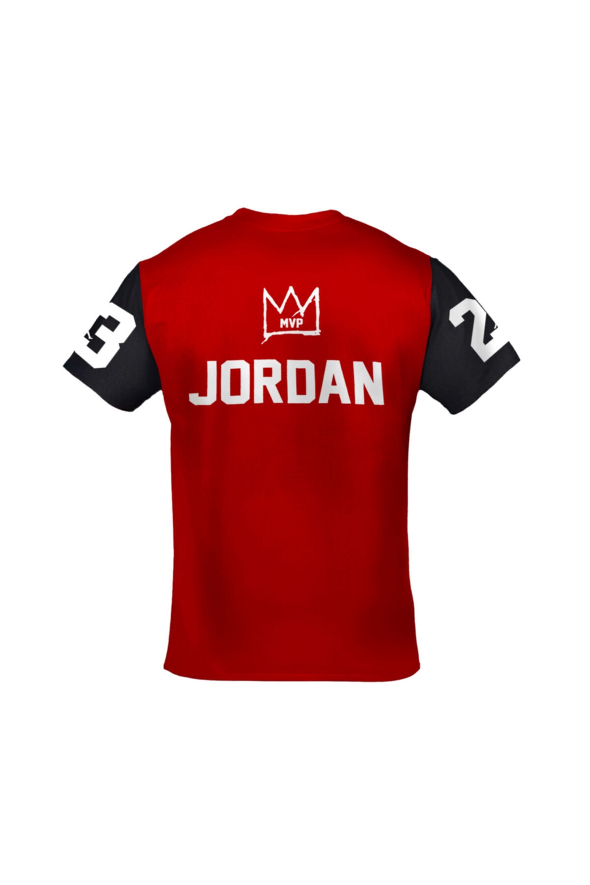 Mvp Unisex Ön Arka Kol Baskılı Kırmızı Tshirt