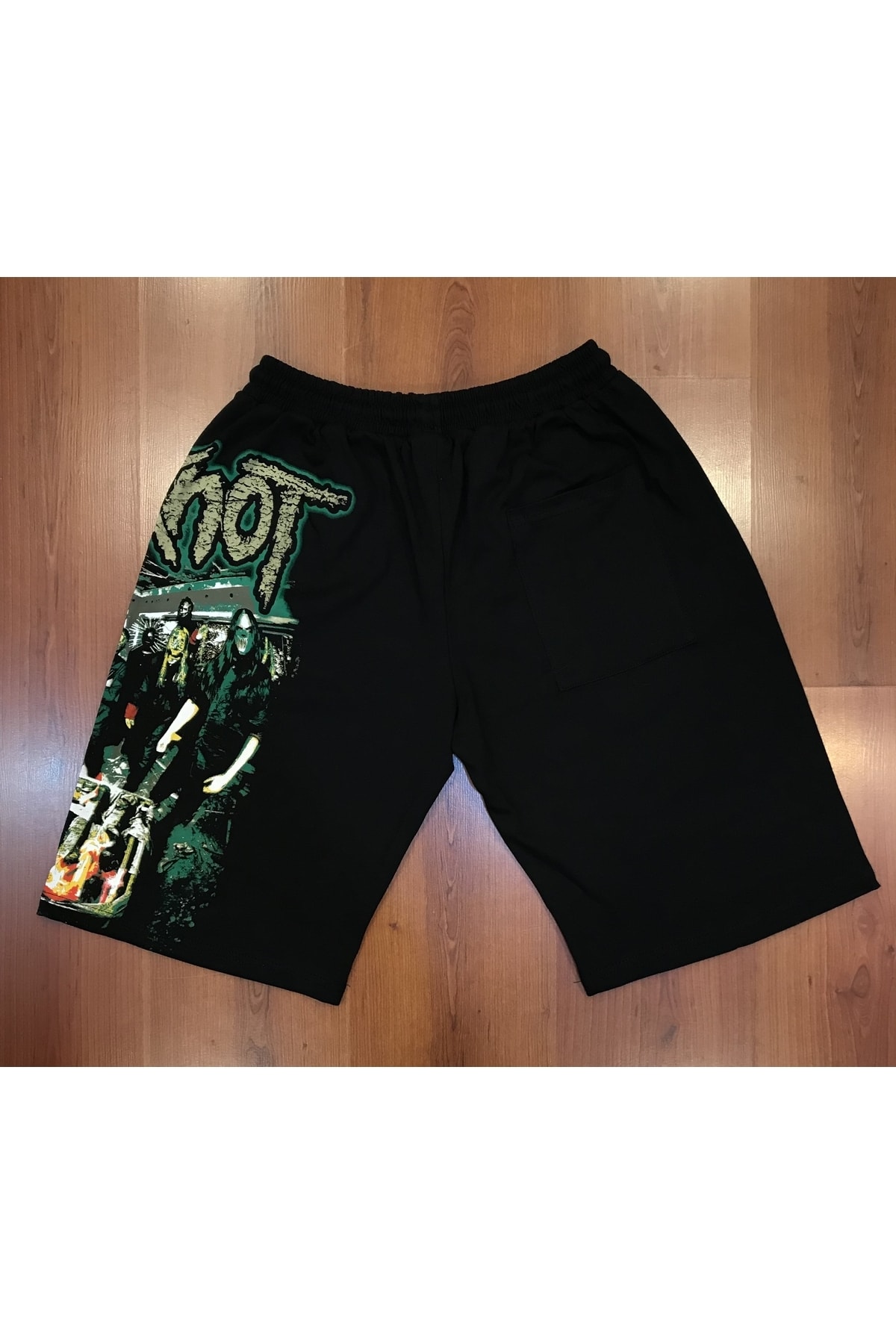 Slipknot Baskılı Siyah Şort