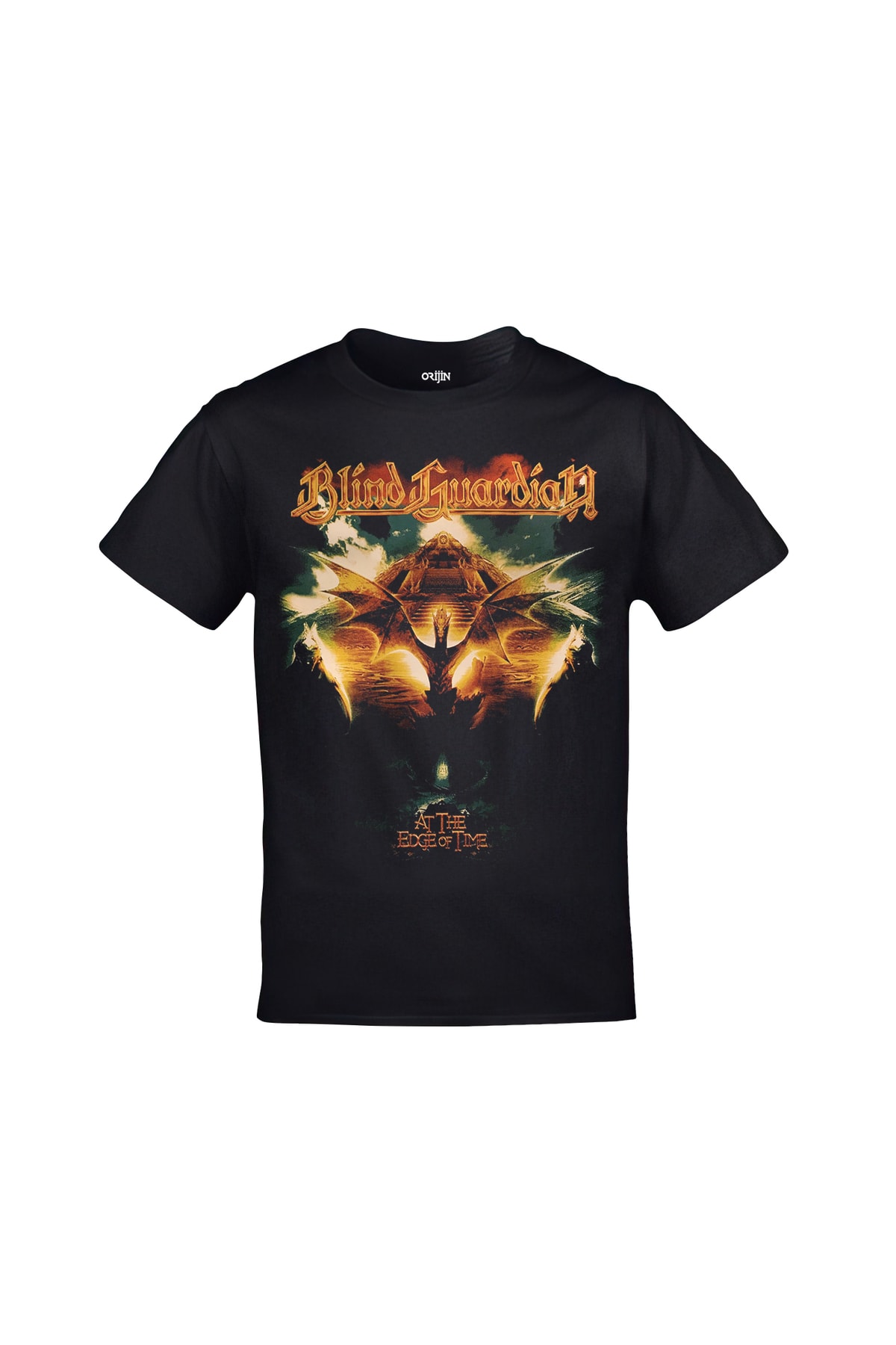 Blind Guardian At The Edge Of Time Album Baskılı Unisex Siyah Tshirt
