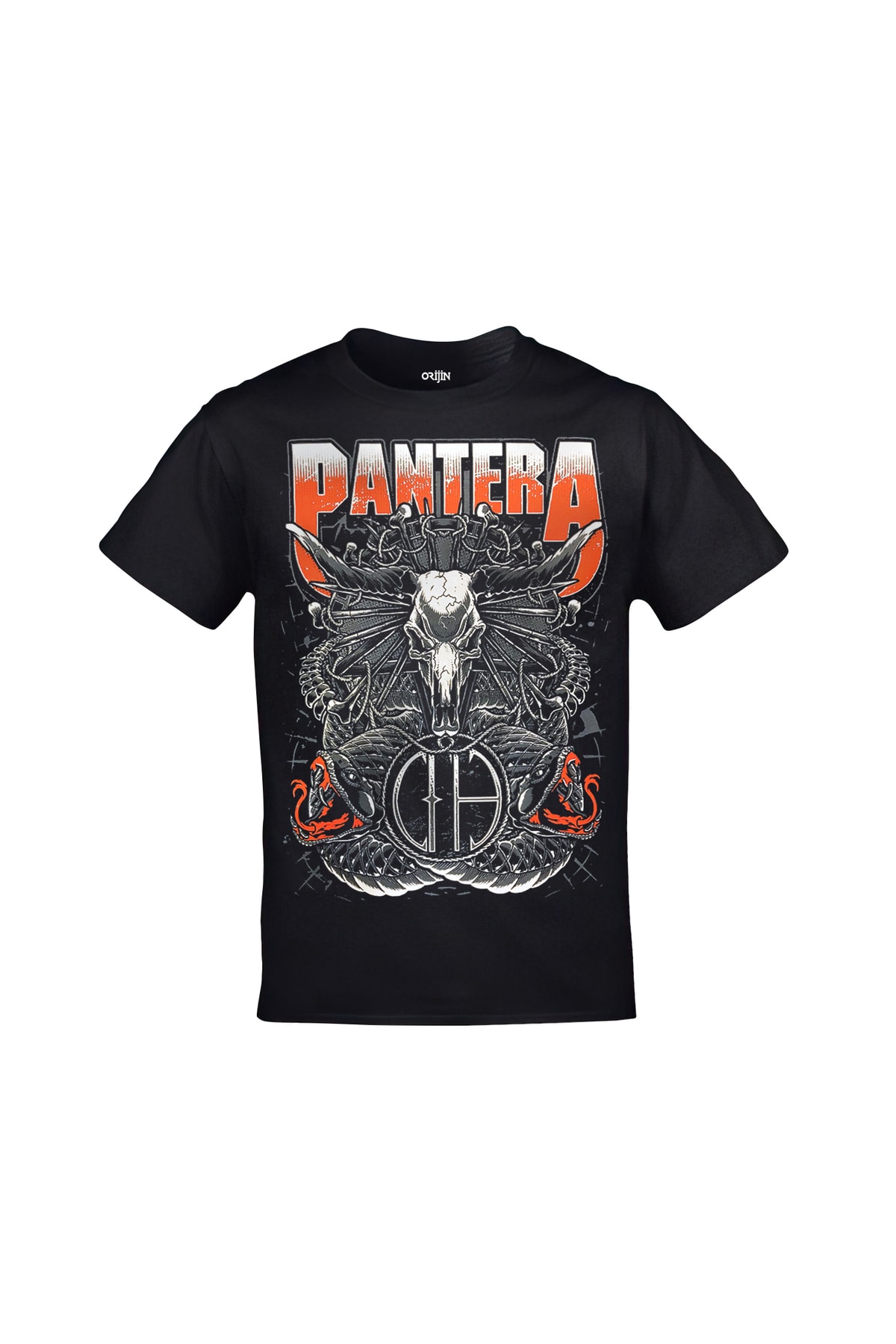 Pantera Baskılı Unisex Siyah Tshirt