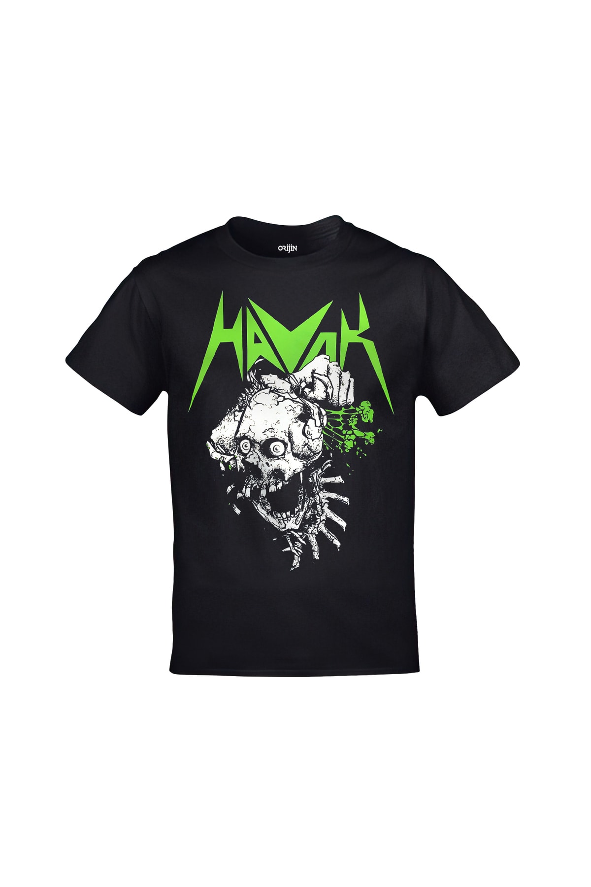 Havok Skull Baskılı Unisex Siyah Tshirt