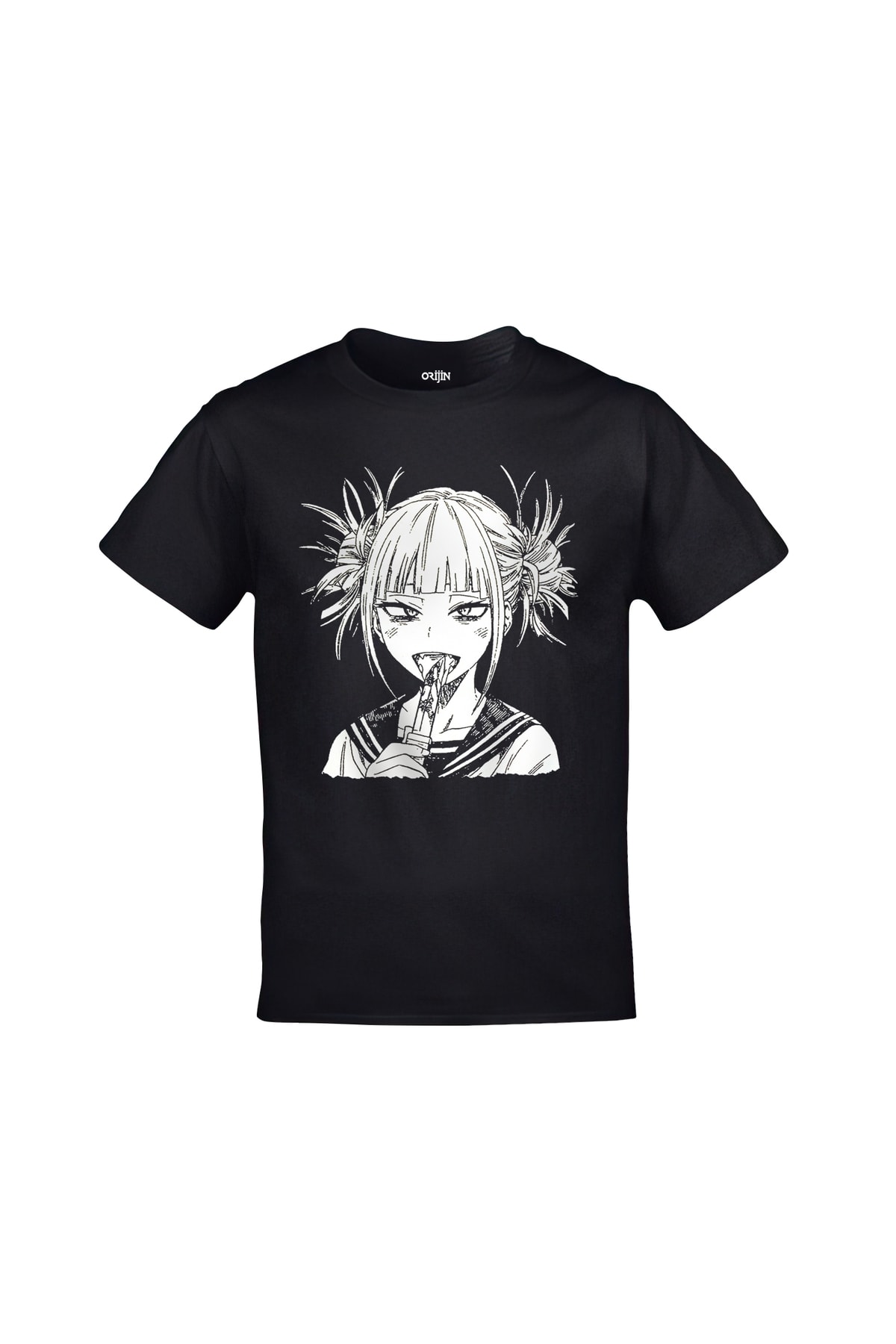 My Hero Academia Himiko Toga Baskılı Unisex Siyah Tshirt