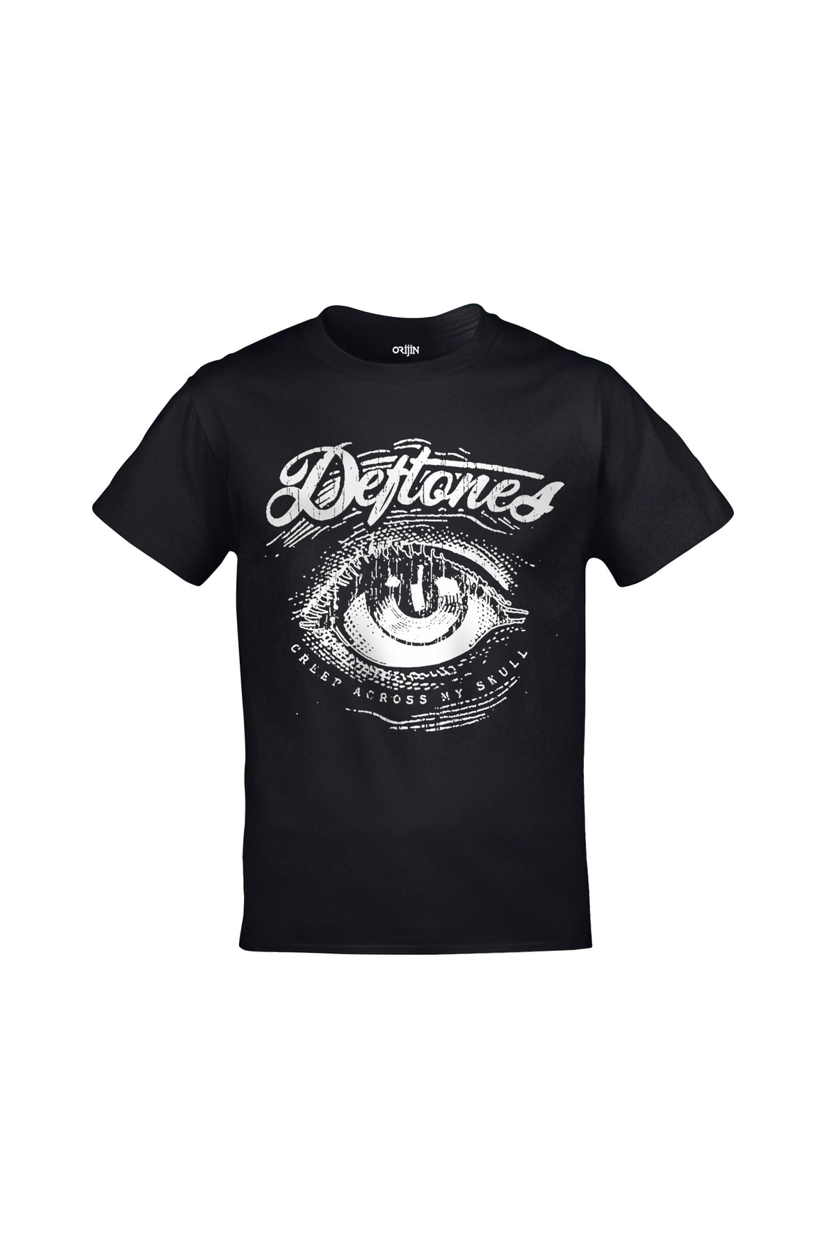 Deftones Creep Across My Skull Ön Arka Baskılı Unisex Siyah Tshirt