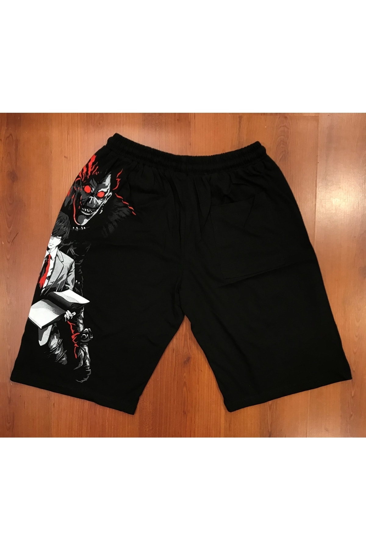Death Note Baskılı Siyah Şort