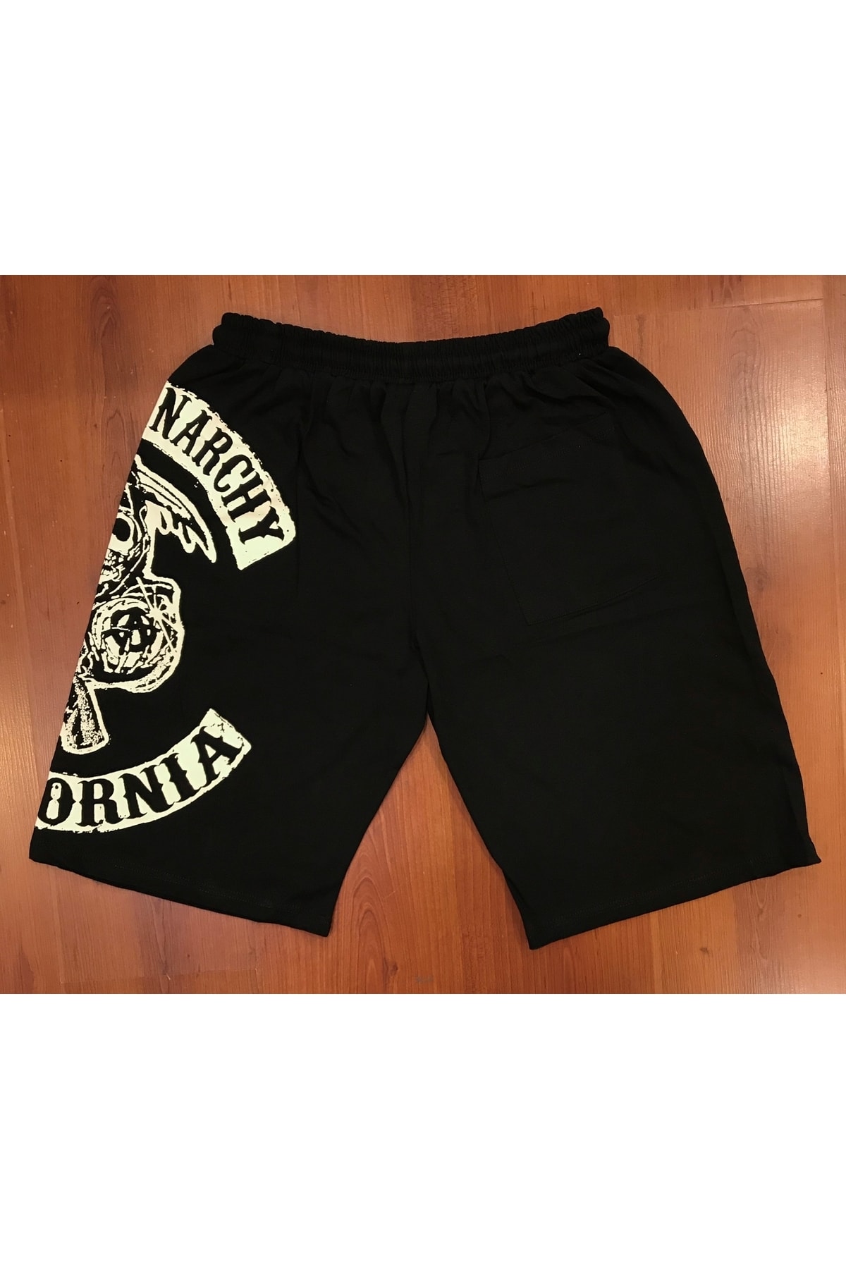 Sons Of Anarchy California Baskılı Siyah Şort