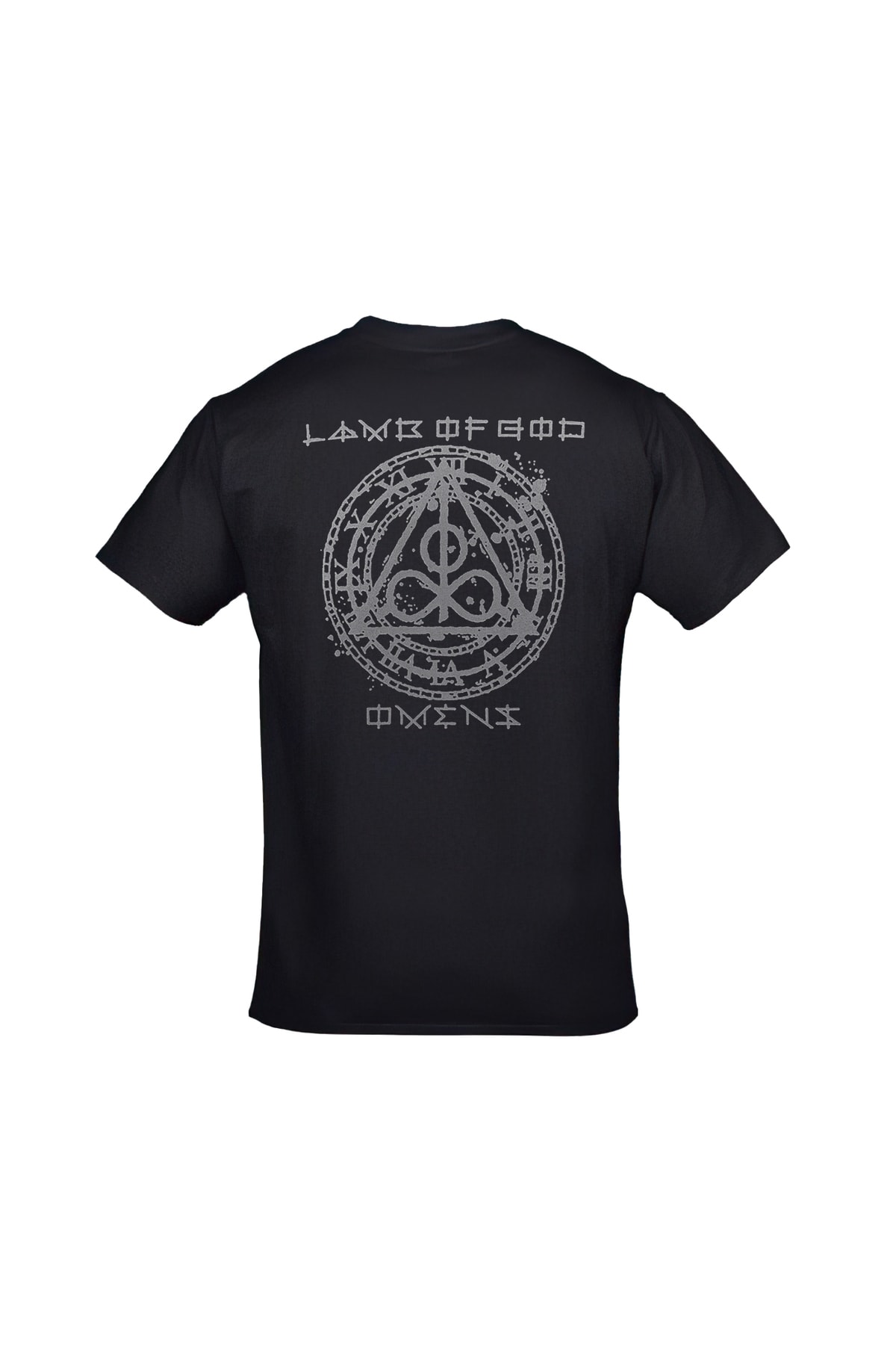 Lamb of God Omens Ön Arka Baskılı Unisex Siyah Tshirt