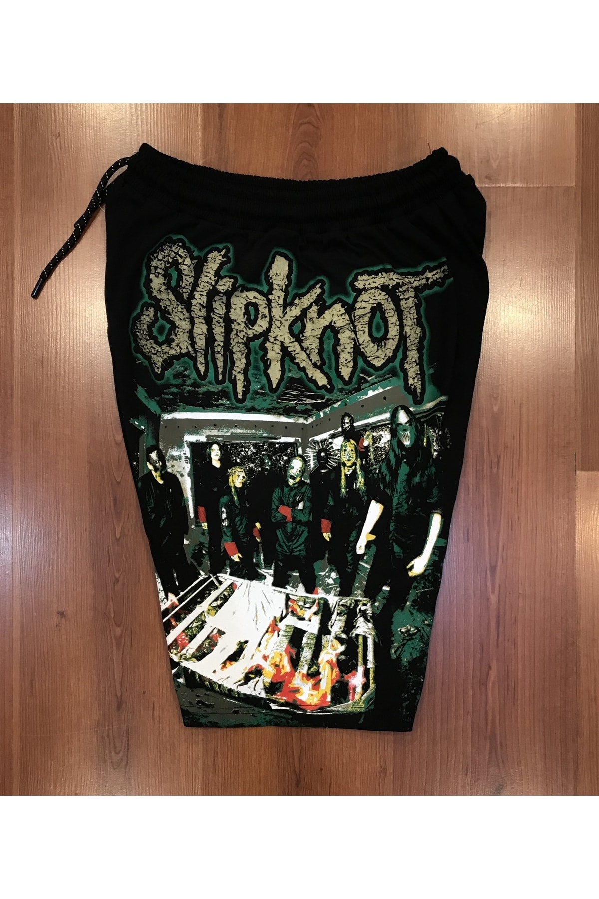 Slipknot Baskılı Siyah Şort