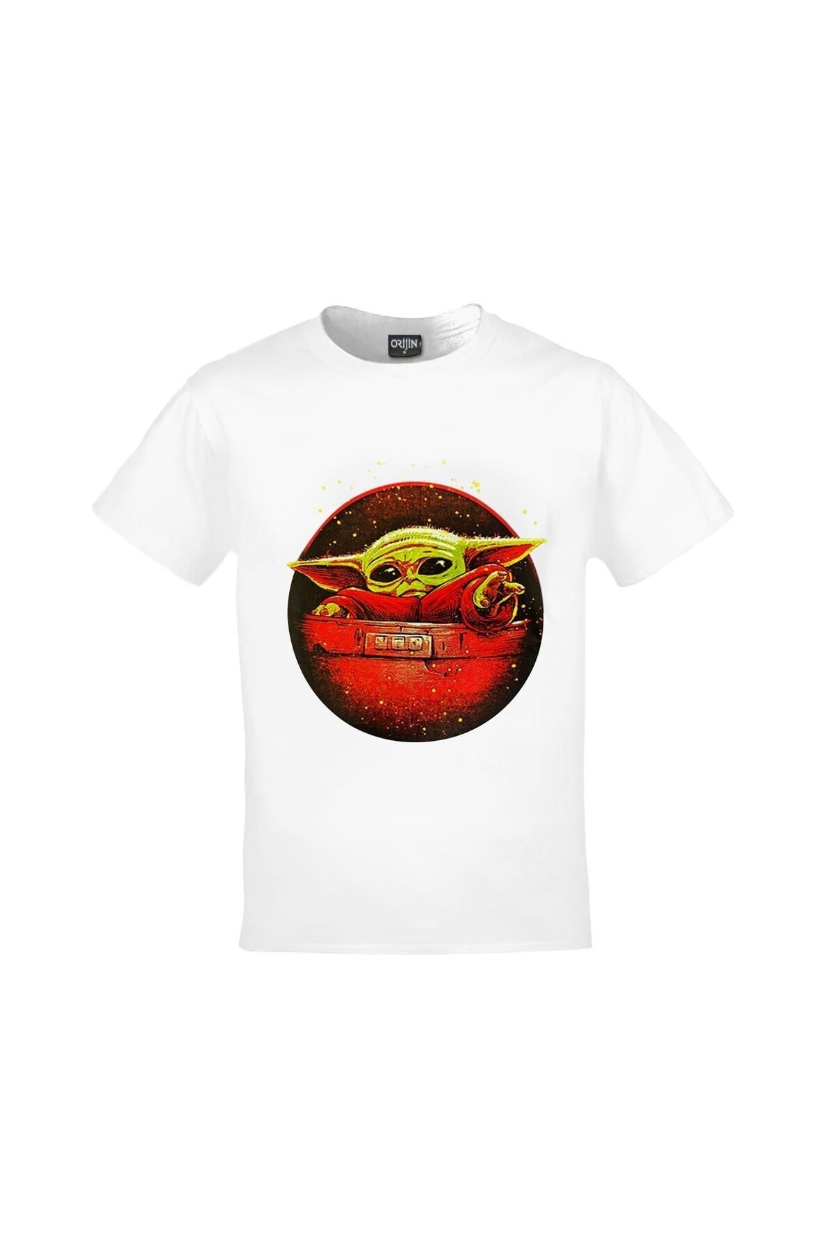 Baby On Board Yoda Baby Yoda Baskılı Unisex Beyaz Tshirt