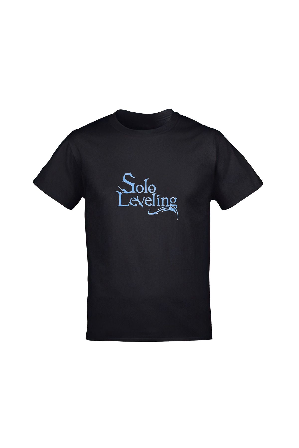 Solo Leveling Sung Jinwoo Monarch of Shadow Baskılı Unisex Siyah Tshirt