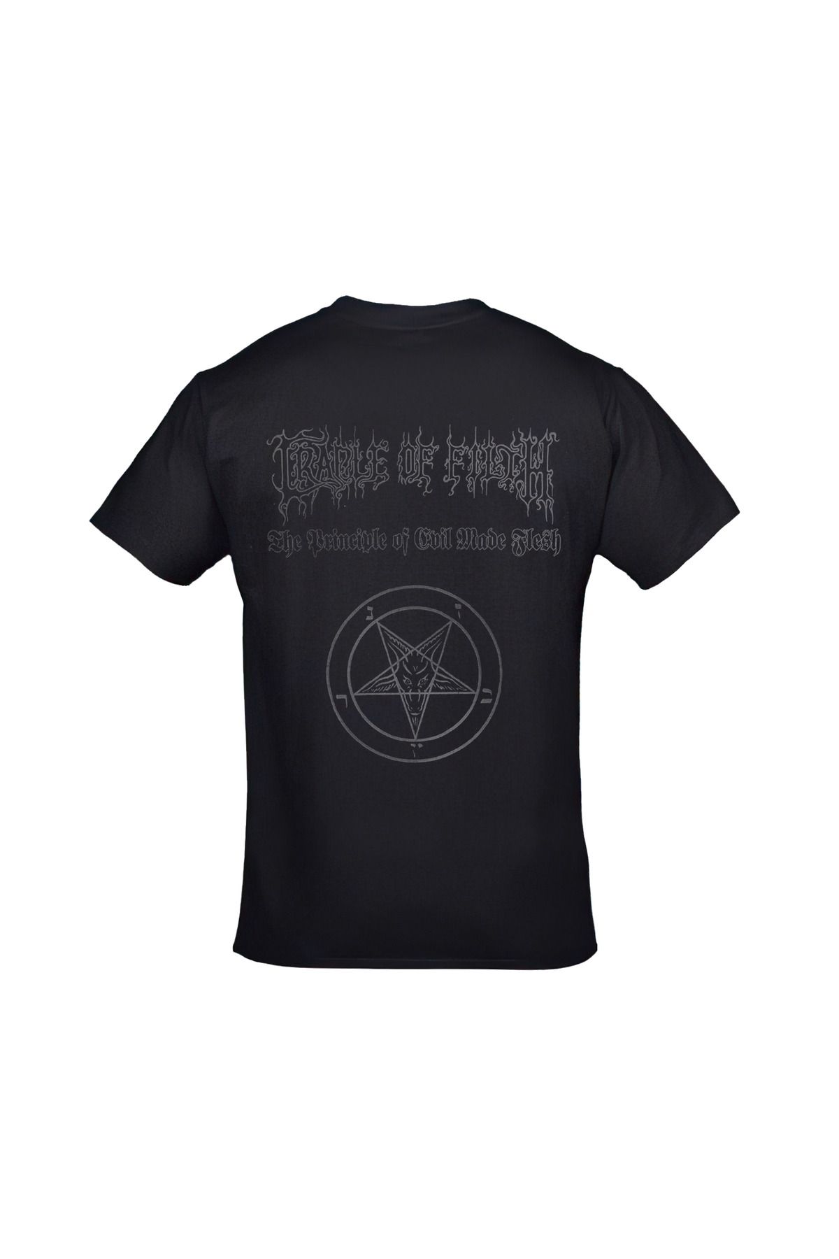 Cradle of Filth The Principle of Evil Made Flesh Ön Arka Baskılı Unisex Siyah Tshirt