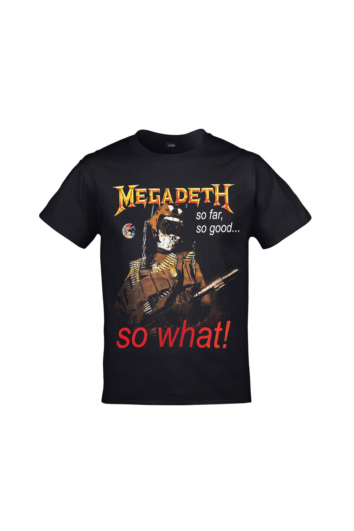 Megadeth So Far So Good... So What Ön Arka Baskılı Unisex Siyah Tshirt