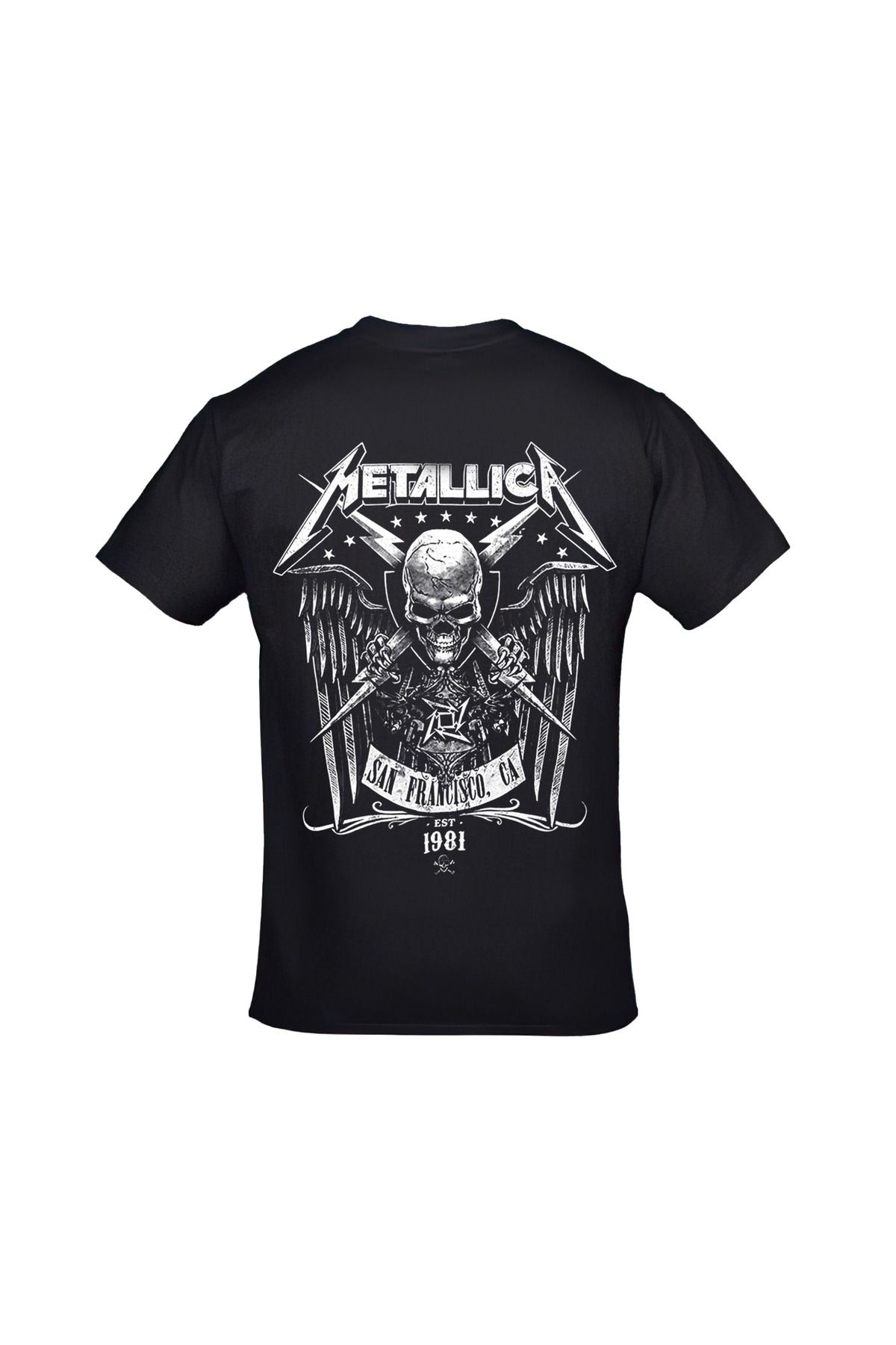 Metallica San Francisco Est. 1981 Ön Arka Baskılı Unisex Siyah Tshirt