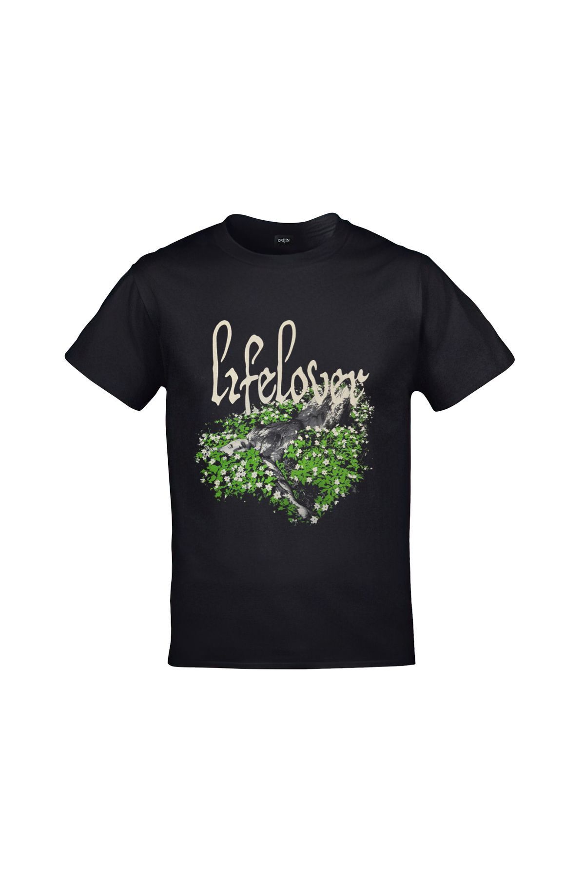 Lifelover Pulver Ön Arka Baskılı Unisex Siyah Tshirt