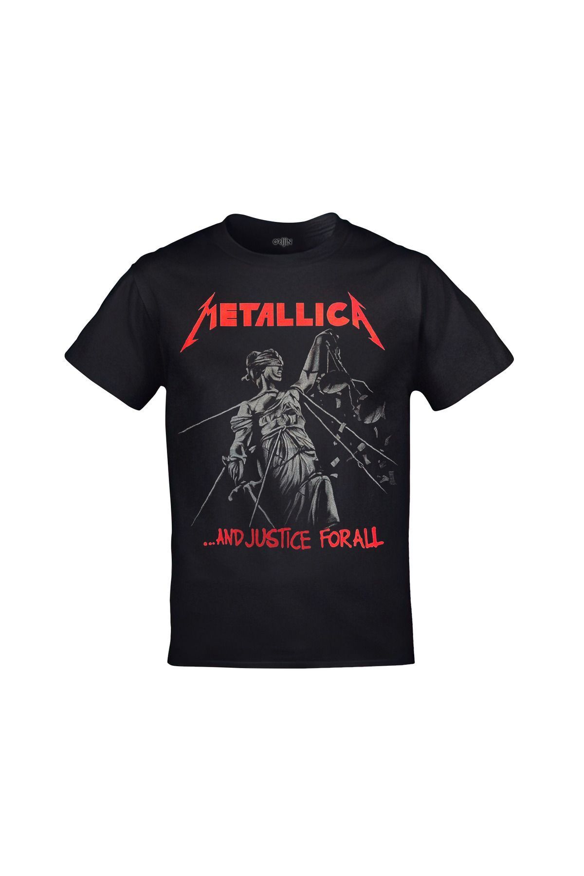 Metallica And Justice For All Baskılı Unisex Siyah Tshirt