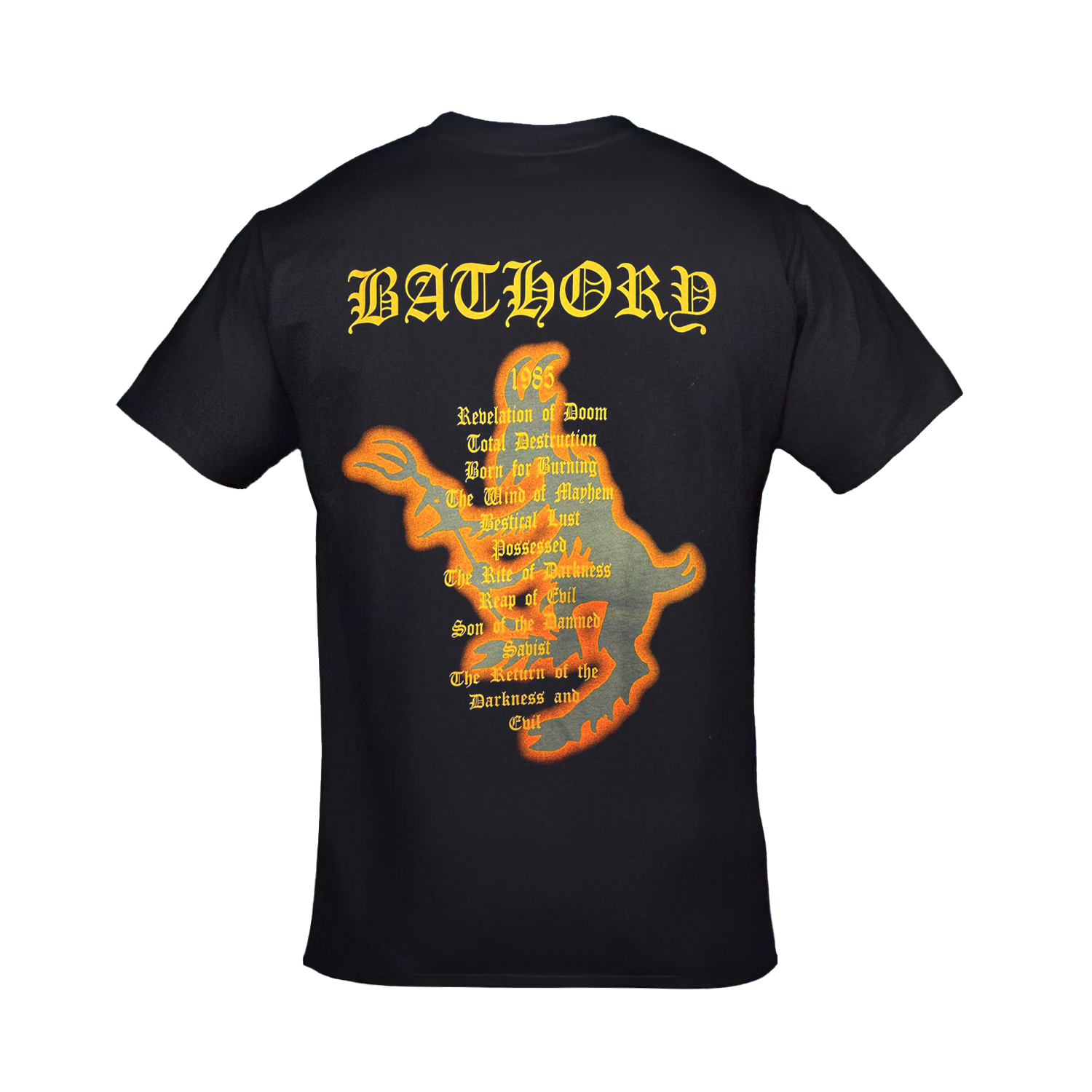 Bathory The Return Ön Arka Baskılı Unisex Siyah Tshirt
