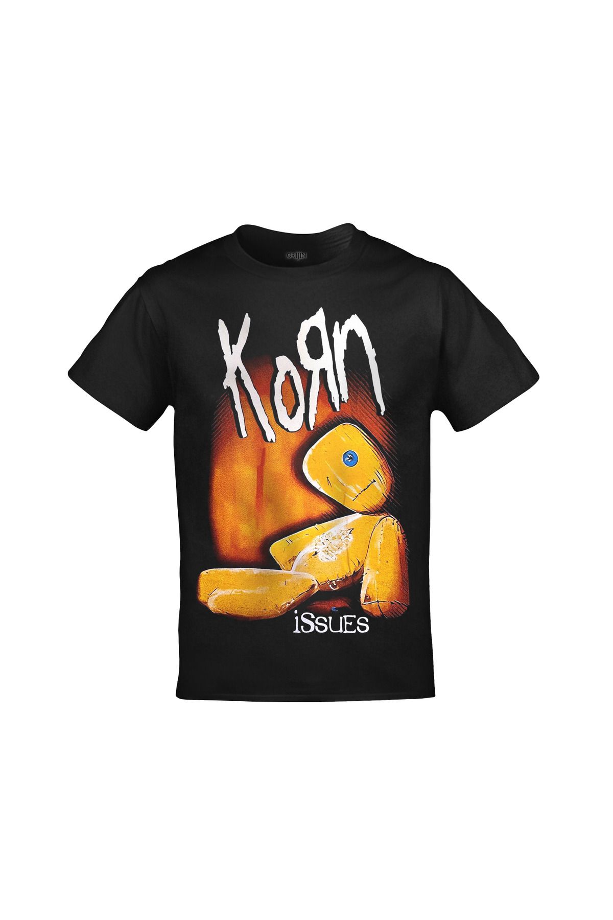 Korn Issues Ön Arka Baskılı Unisex Siyah Tshirt