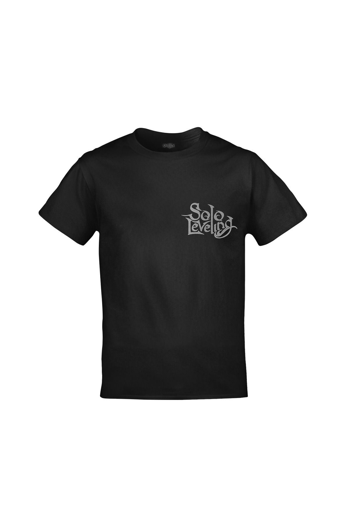 Solo Leveling Statue of God Ön Arka Baskılı Unisex Siyah Tshirt