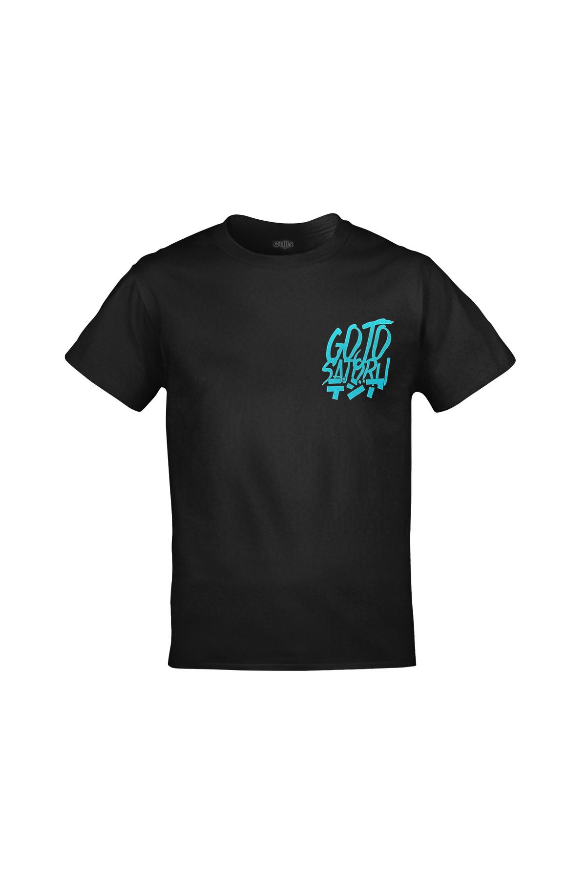 Jujutsu Kaisen Satoru Gojo Blue Eye Ön Arka Baskılı Unisex Siyah Tshirt