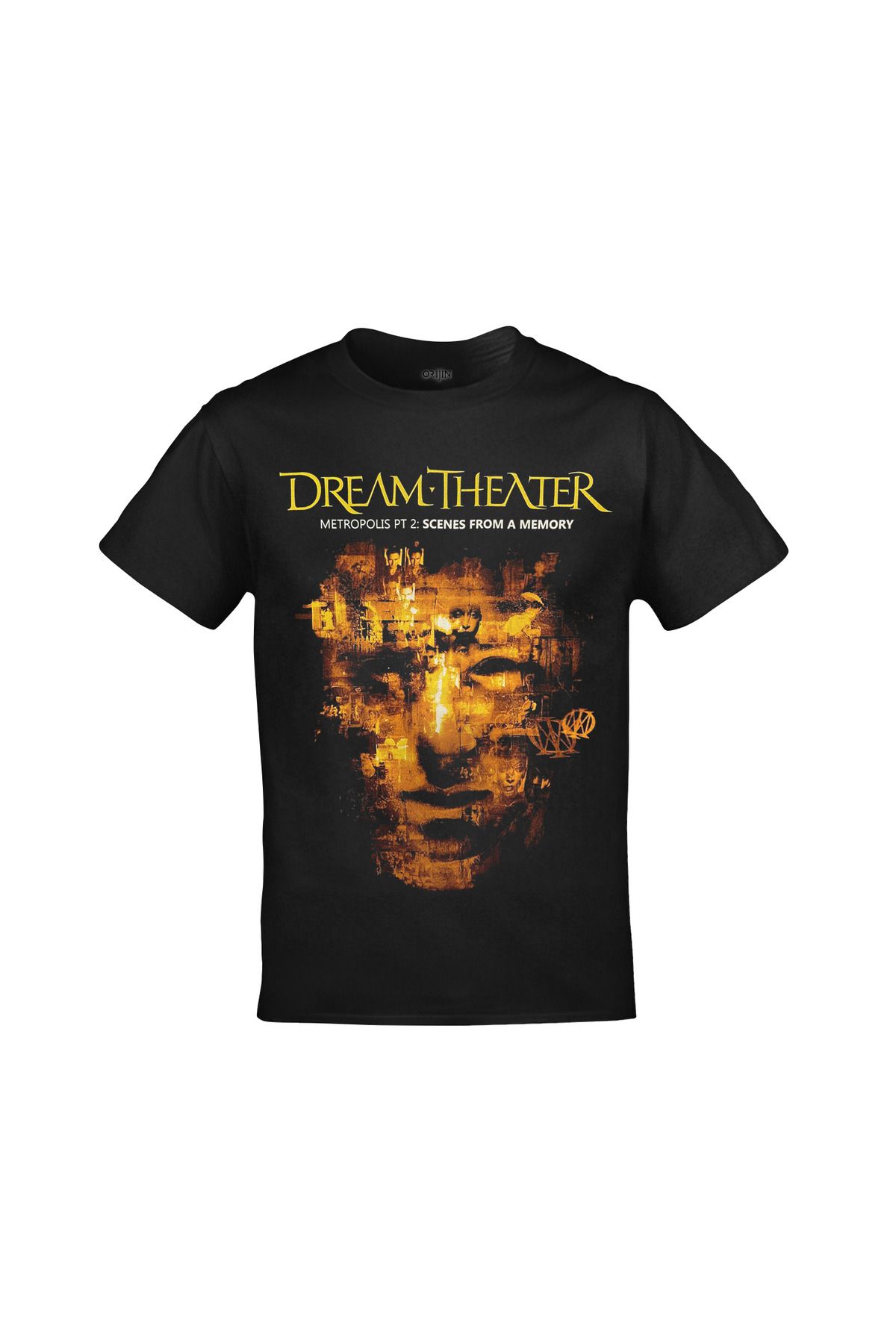 Dream Theater Metropolis Ön Arka Baskılı Unisex Siyah Tshirt